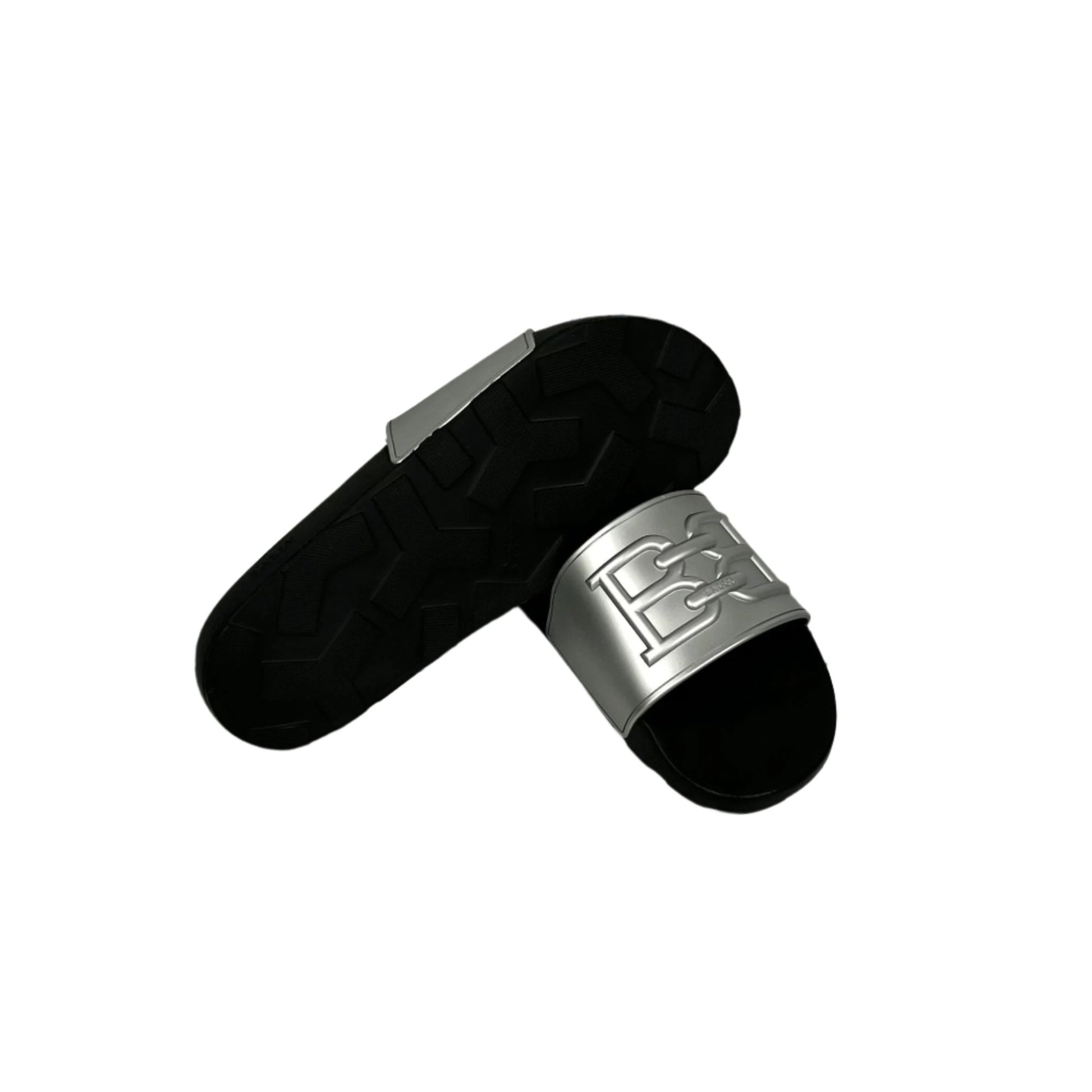 Bally Mens Scotty Silver Rubber Sandals | Positivo Clothing