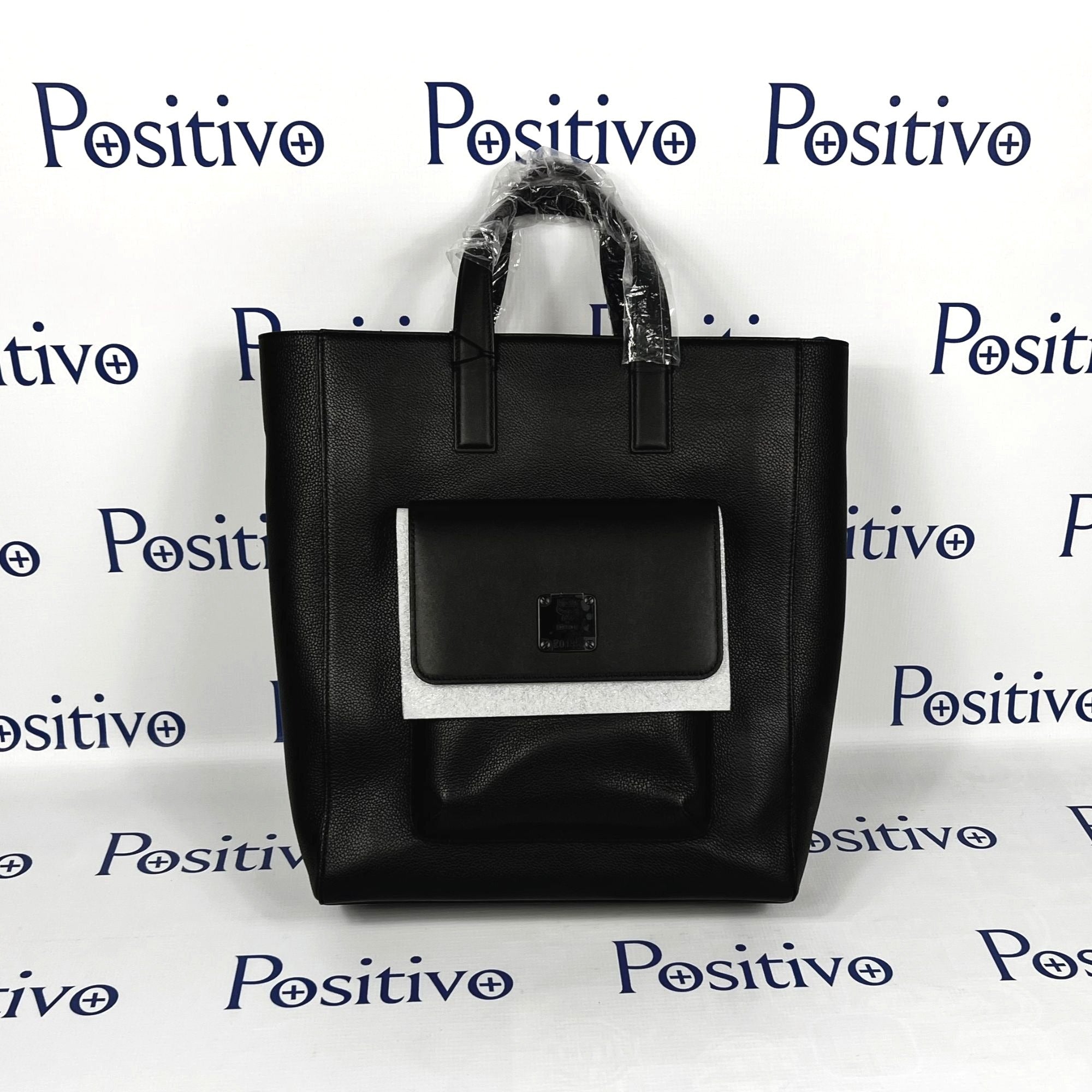 MCM Klassik Black Leather Tote Bag | Positivo Clothing
