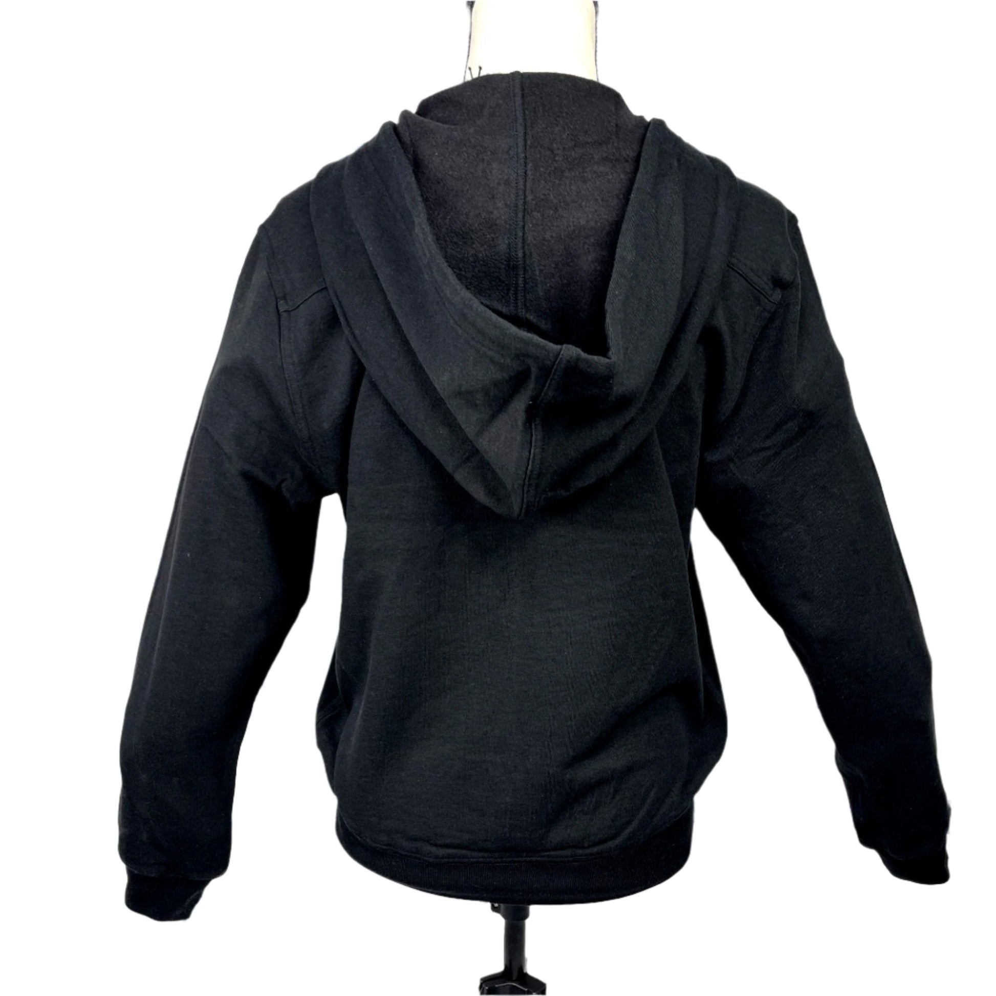 BLK DNM Women's Black Zip-Up Pocket Hoodie/Sweatshirt | Positivo Clothing