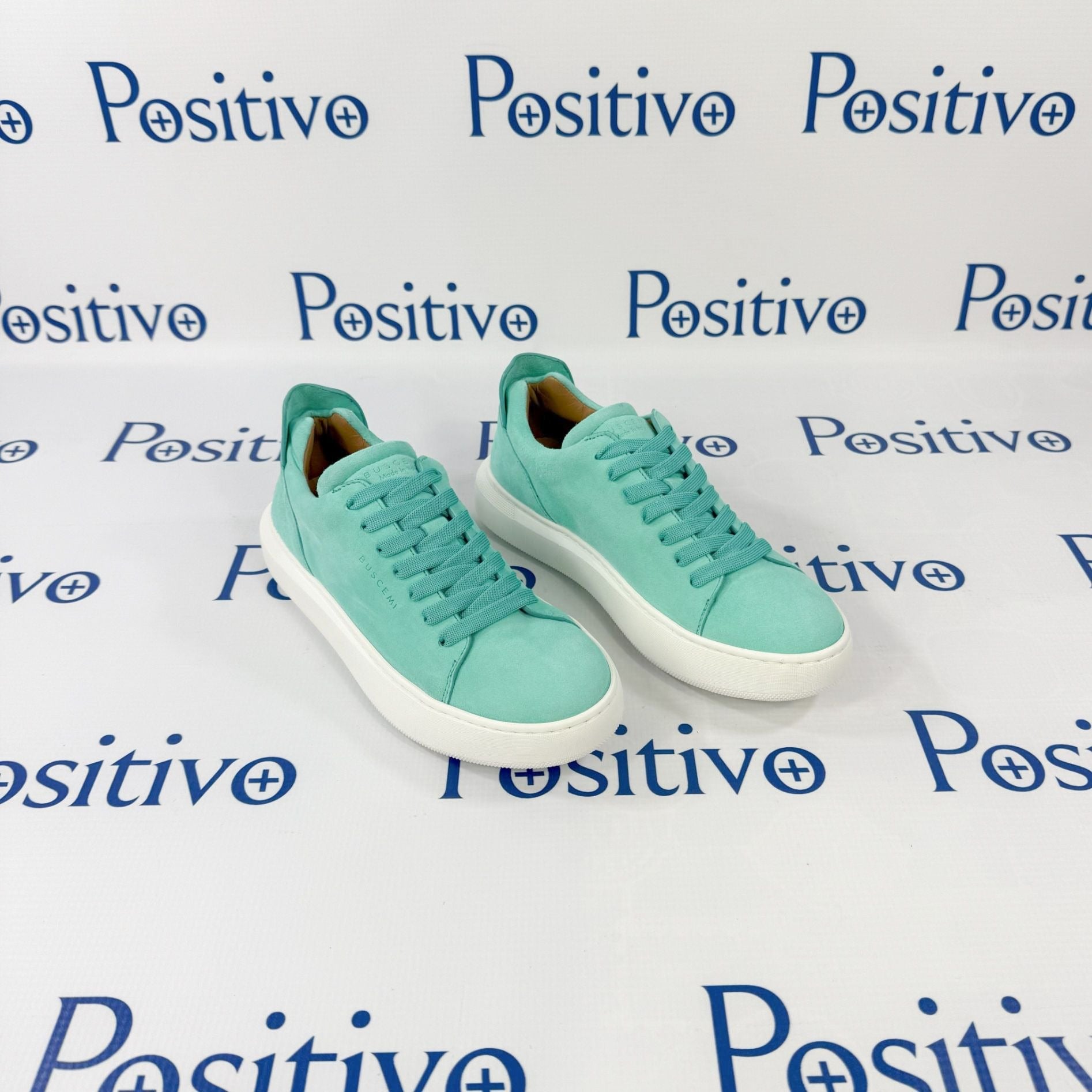 Buscemi Uno Camoscio Turquiose Leather Sneakers | Positivo Clothing