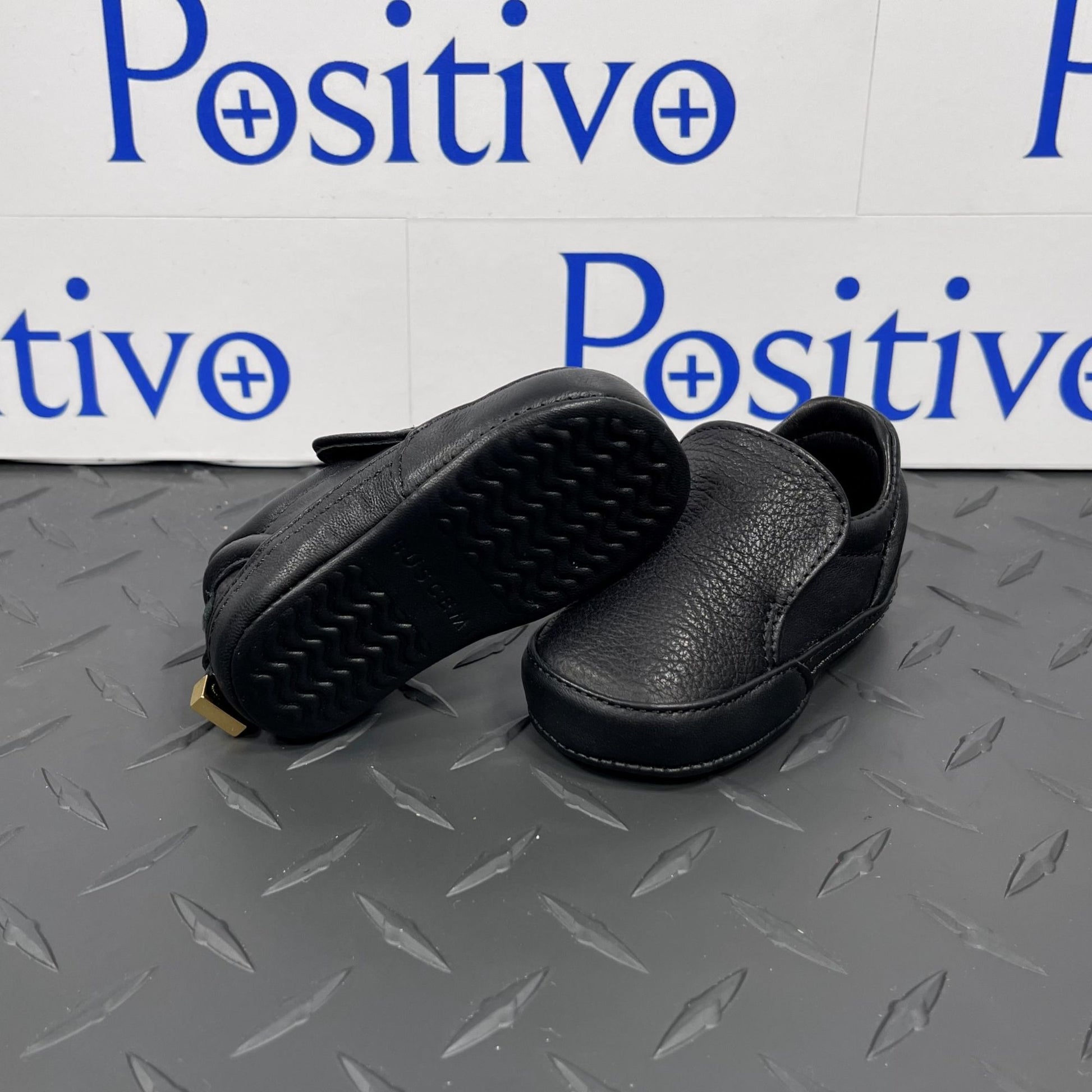 Buscemi 40MM Baby Alce/Flat Black Leather Sneakers | Positivo Clothing