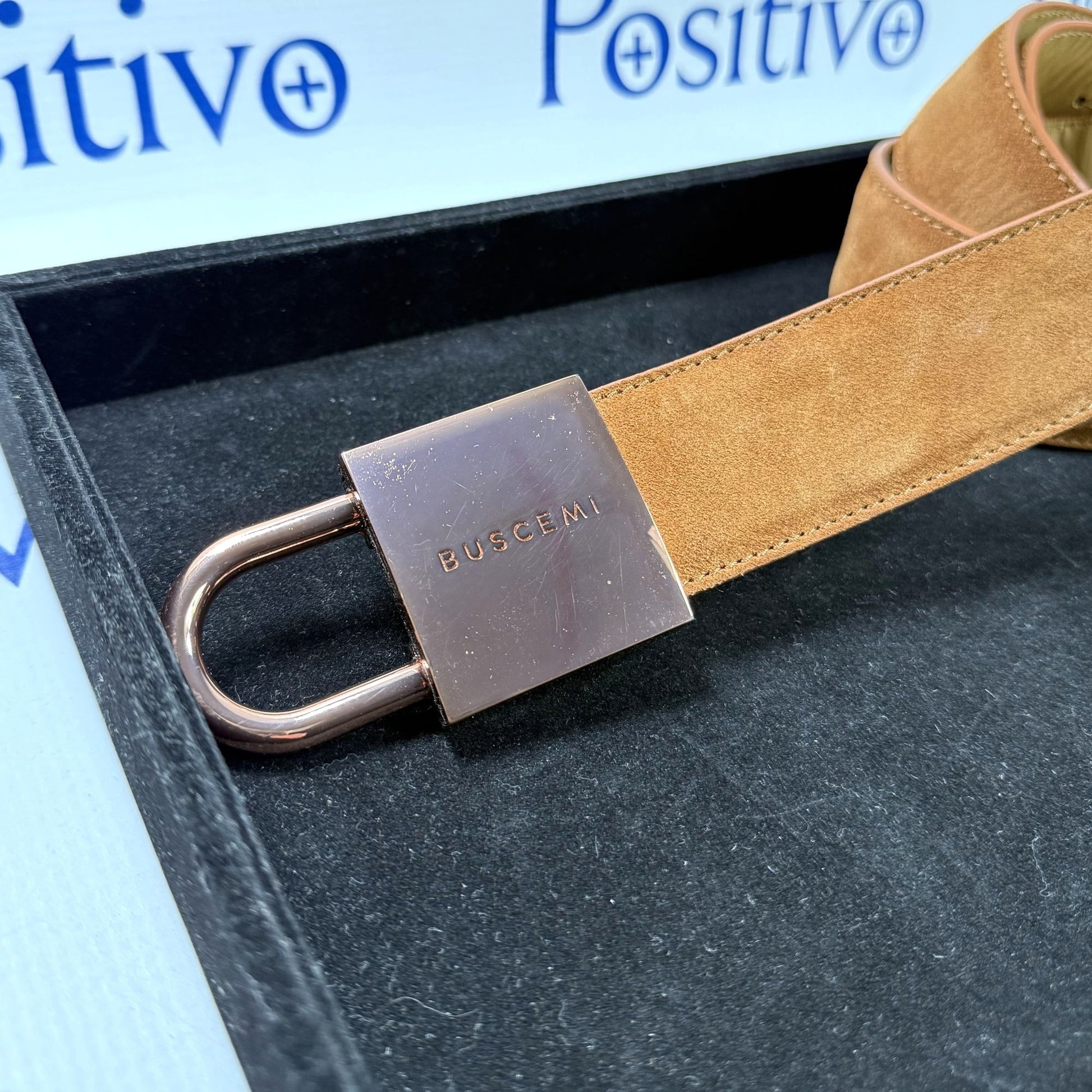 Buscemi Belt Lock Terra Nubuck Leather | Positivo Clothing