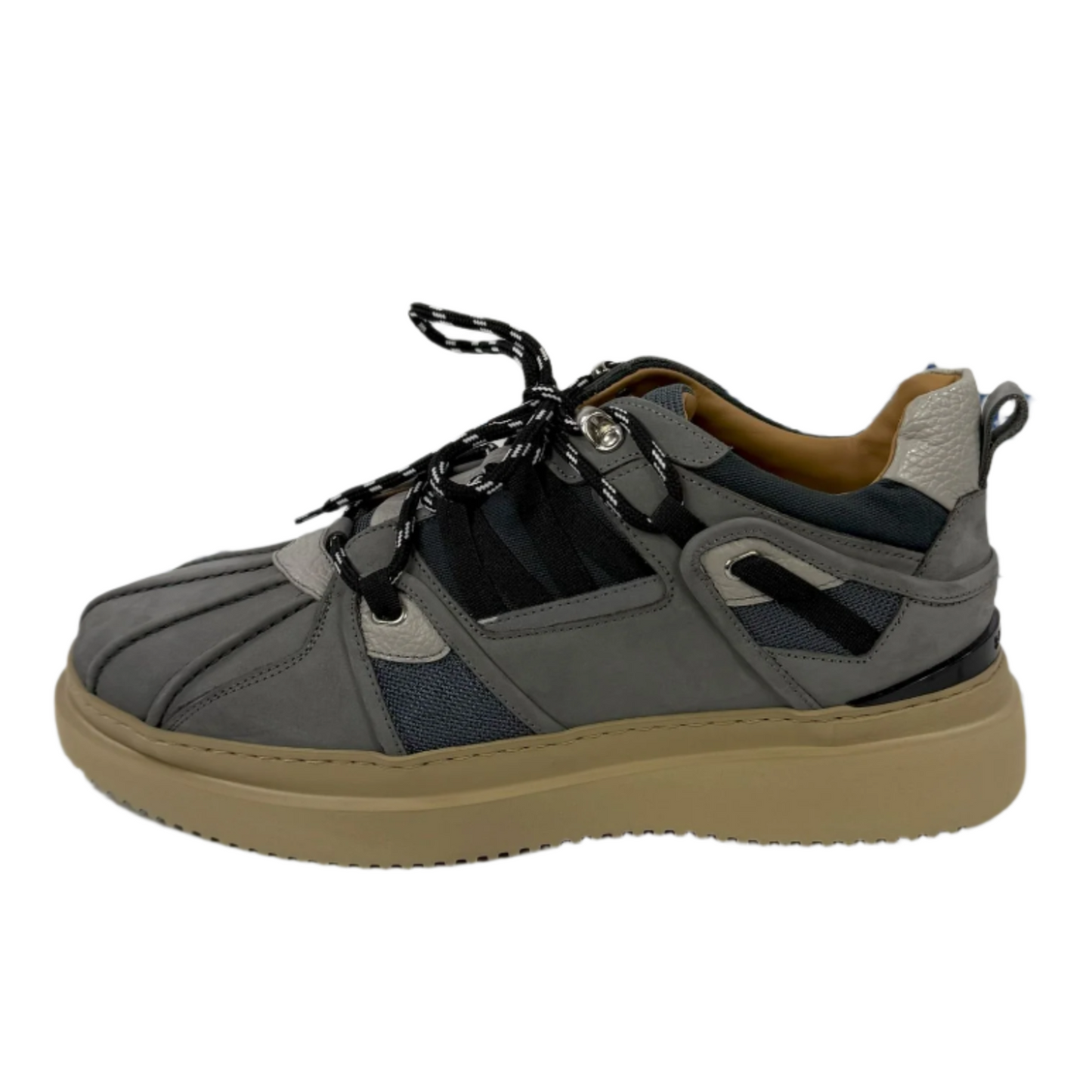 Buscemi Duck Boot MIx Nabuk Alce Grey Leather Sneakers