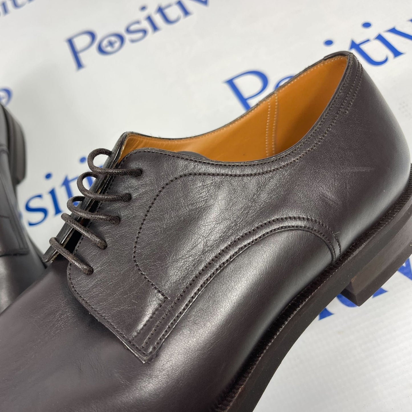Bally Salfano Chocolate Leather Derby Shoes | Positivo Clothing