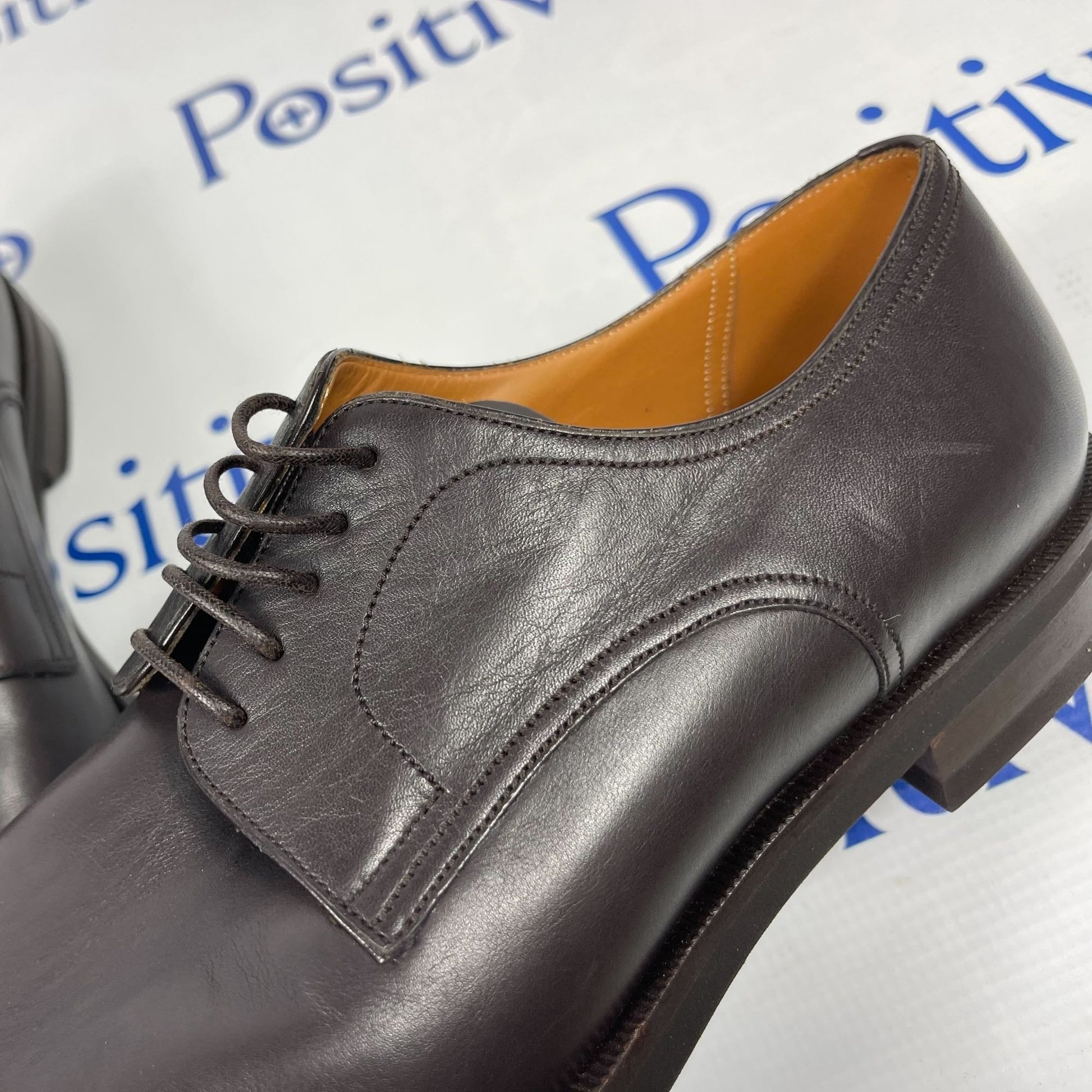 Bally Salfano Chocolate Leather Derby Shoes | Positivo Clothing