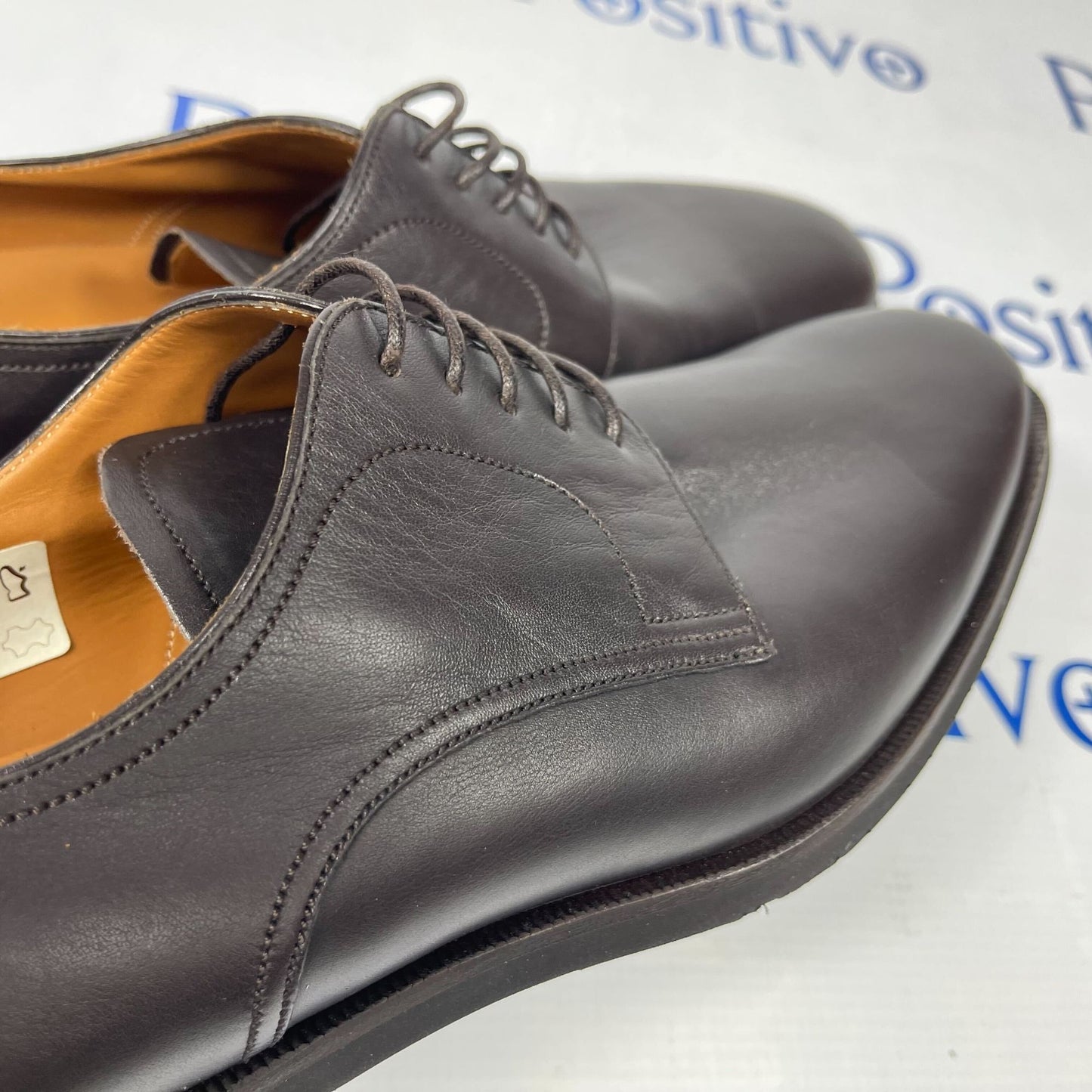 Bally Salfano Chocolate Leather Derby Shoes | Positivo Clothing