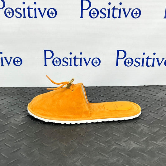 Buscemi Mens Greenwich Orange Suede Slippers | Positivo Clothing