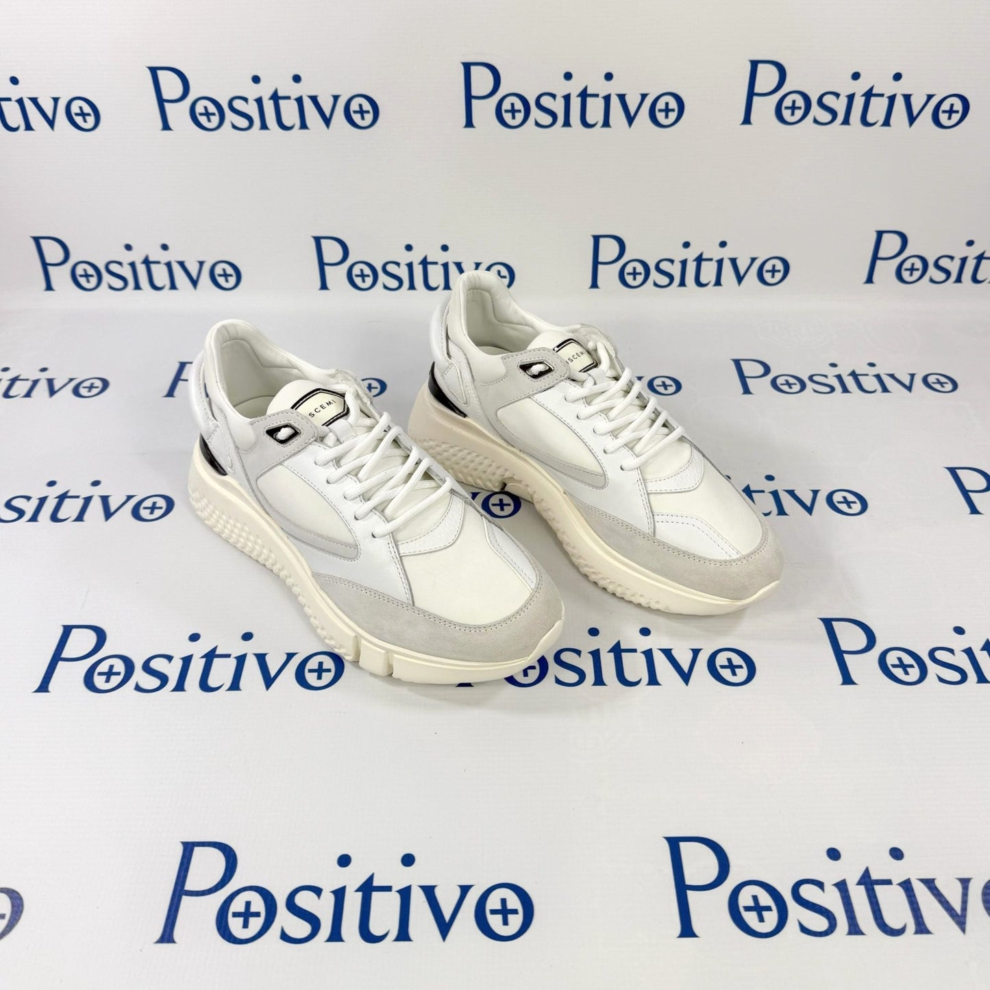 Buscemi Veloce Mix Alce Bianco Ottico Suede Neoprene Sneakers | Positivo Clothing