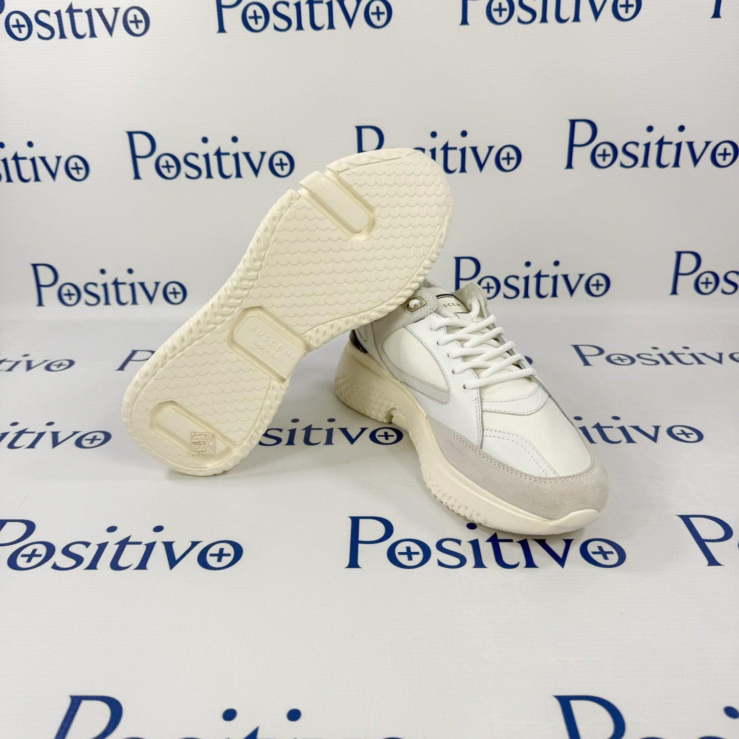 Buscemi Veloce Mix Alce Bianco Ottico Suede Neoprene Sneakers | Positivo Clothing