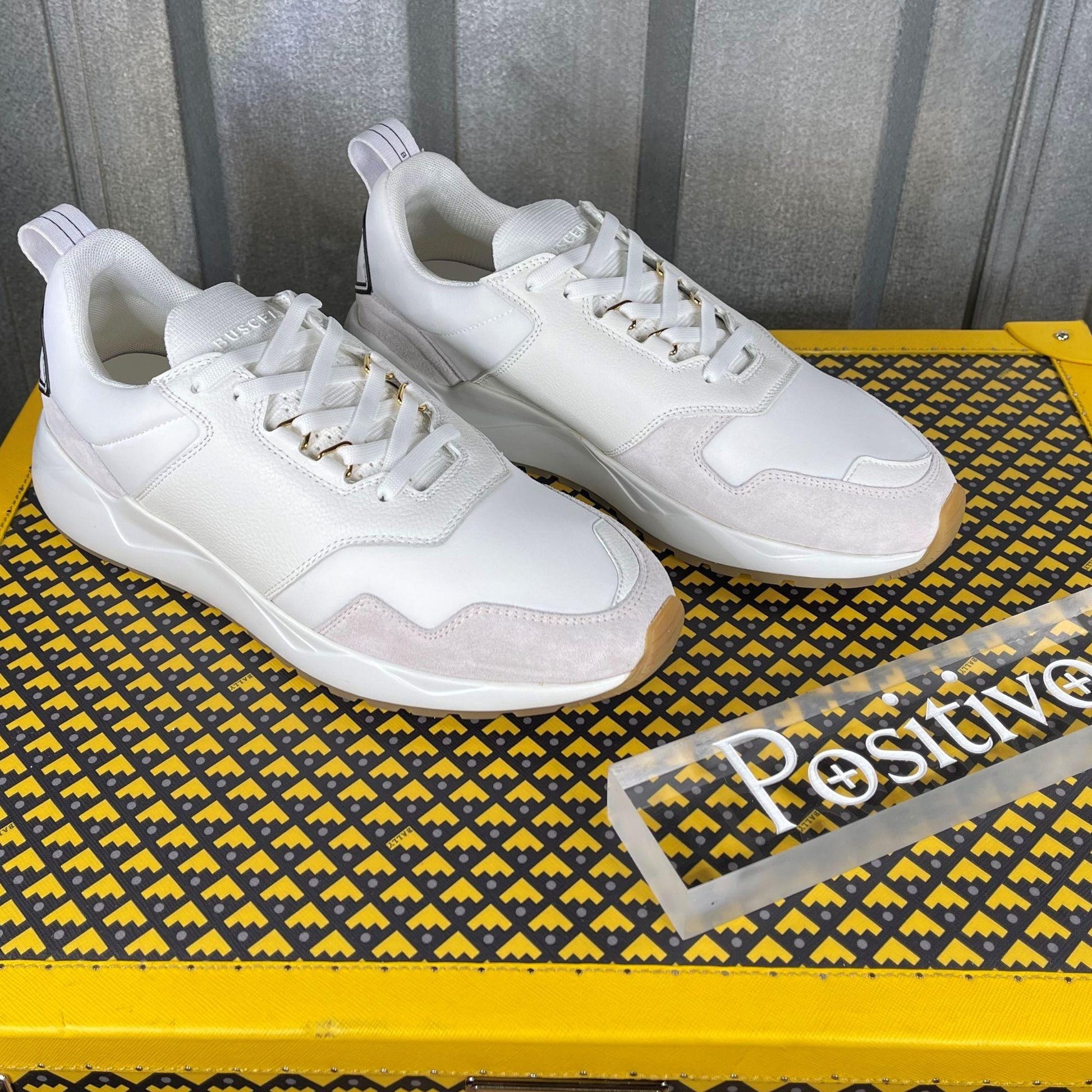 Buscemi Ventura White Leather Sneakers | Positivo Clothing