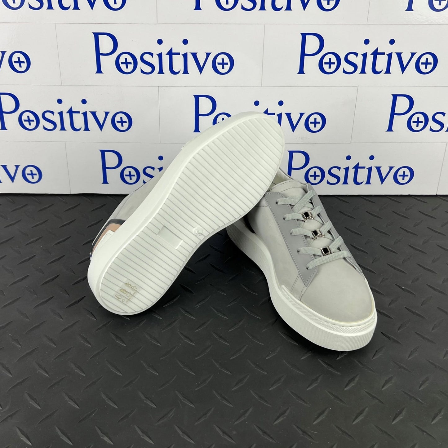 Buscemi Ninna Grey Leather Sneakers SAMPLE
