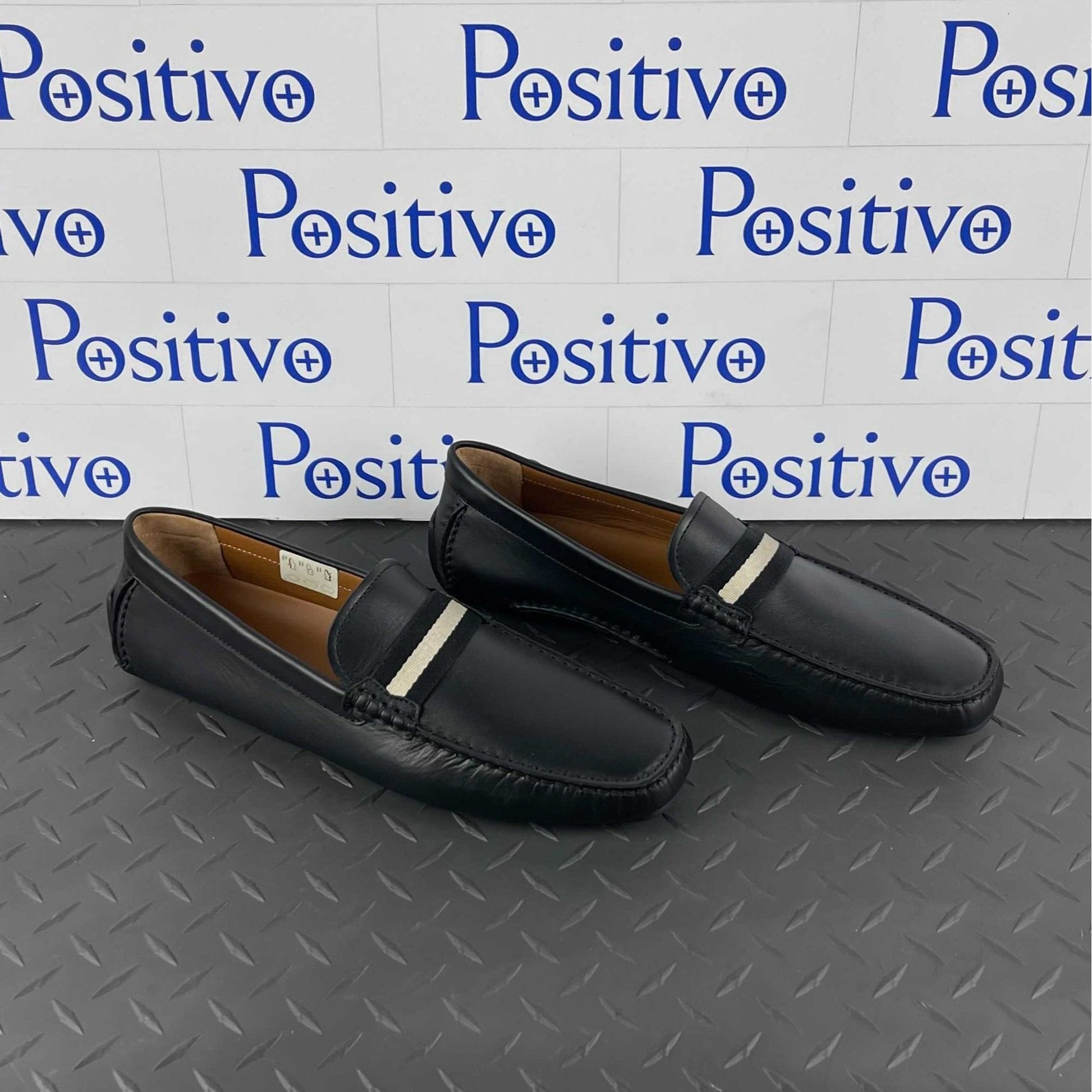 Bally Waltec Black Calf Leather Drivers | Positivo Clothing