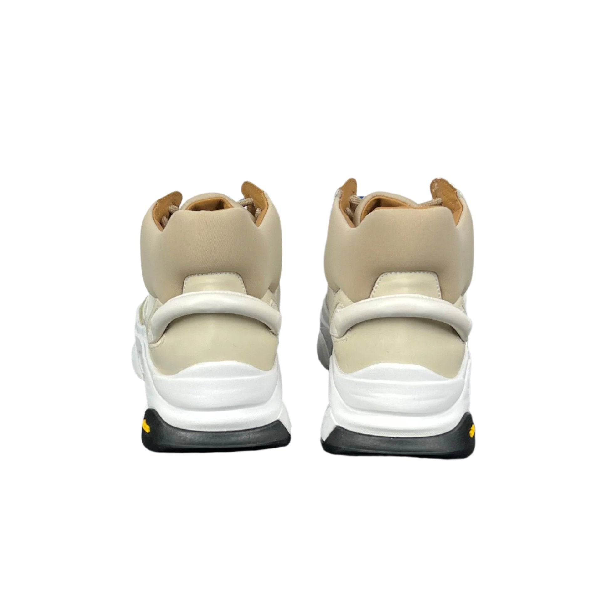 Buscemi Mens Veloce Mix Materials Off White Leather Sneakers | Positivo Clothing