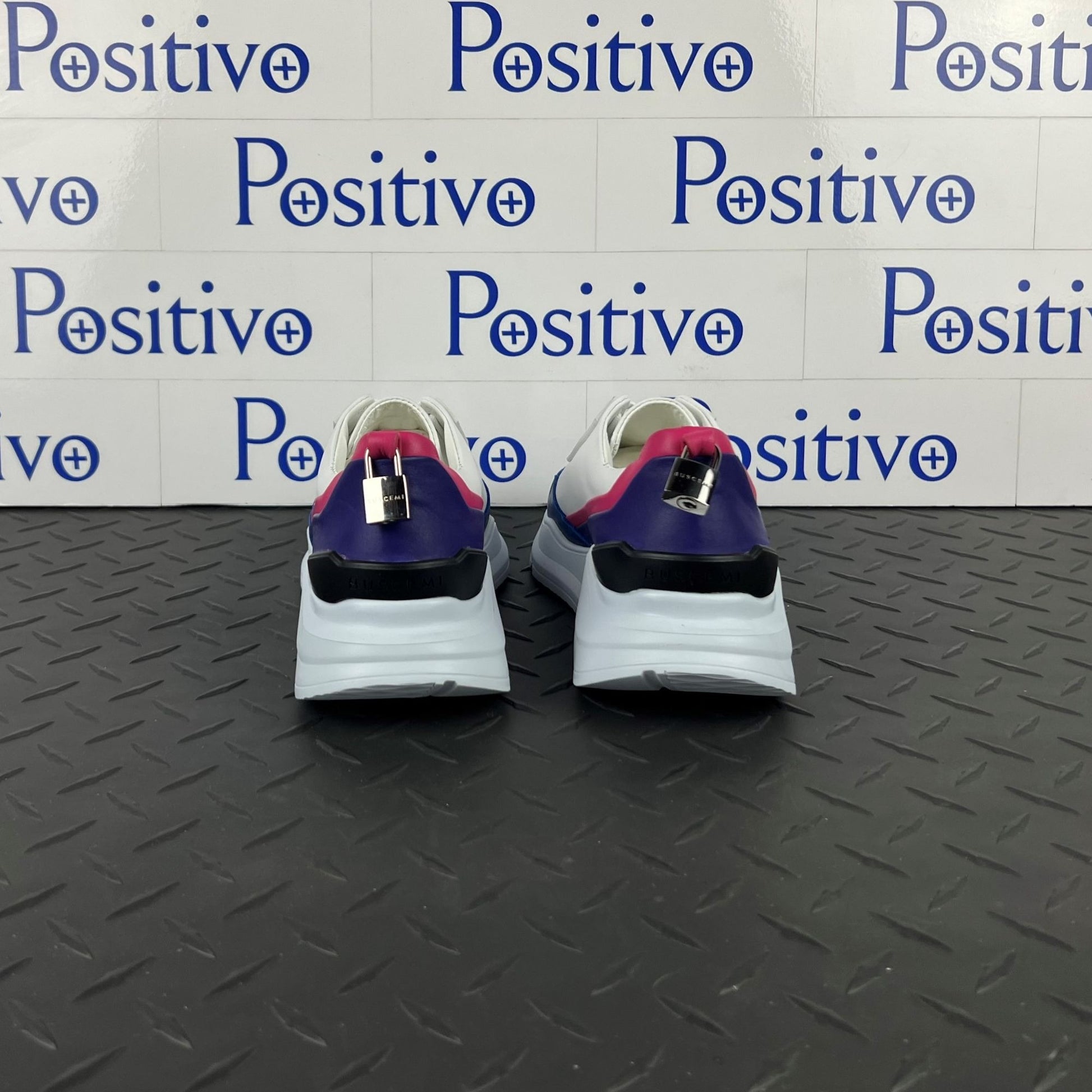 Buscemi Womens Strada Purple Trio Leather Sneakers | Positivo Clothing