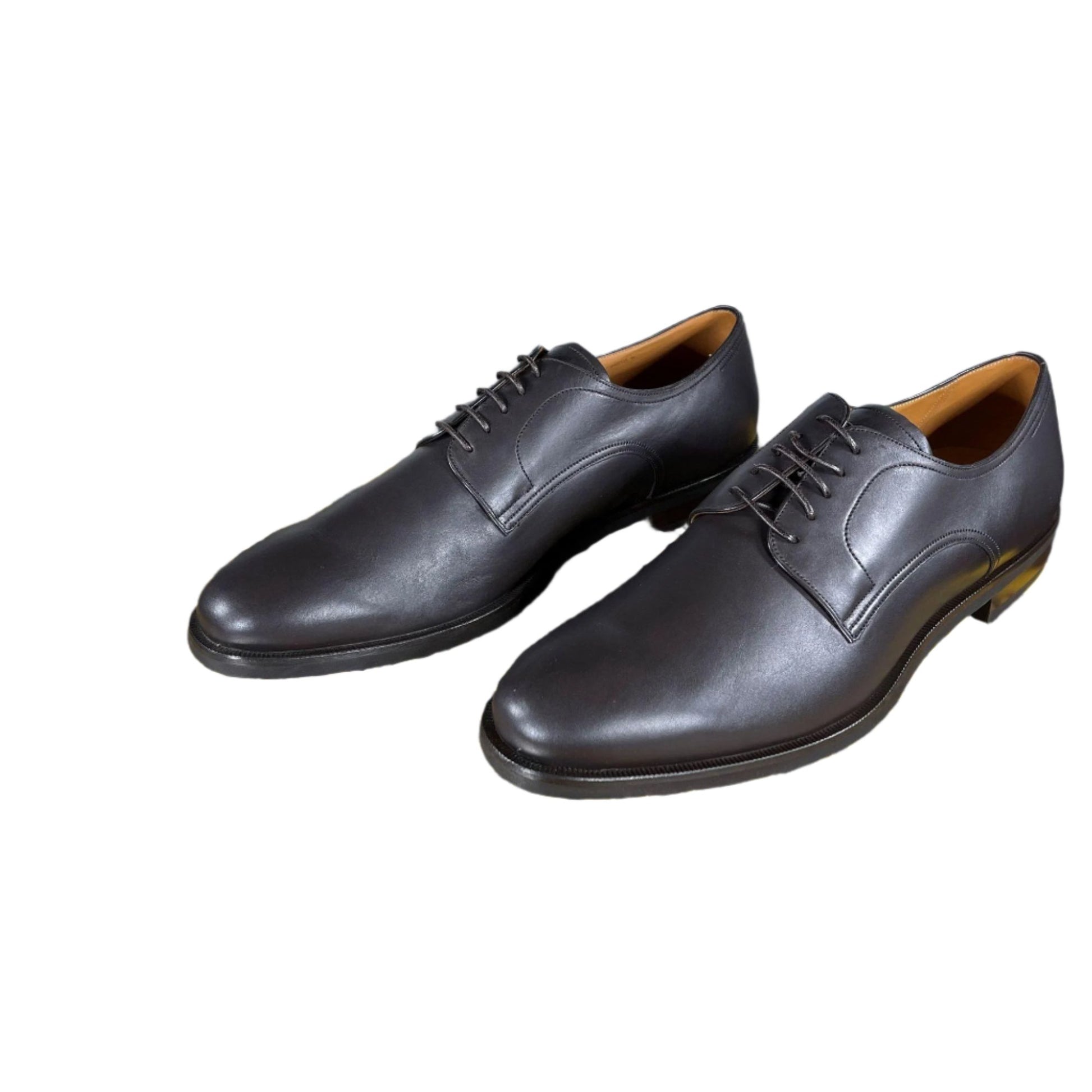 Bally Salfano Chocolate Leather Derby Shoes - Positivo Clothing