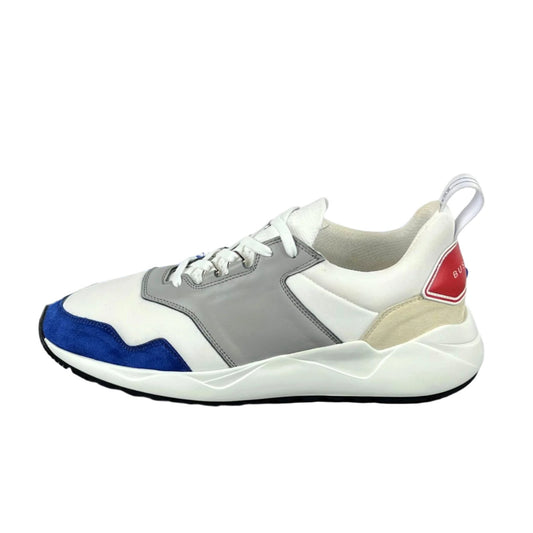 Buscemi Mens Ventura White Trio Leather Sneakers SAMPLE | Positivo Clothing