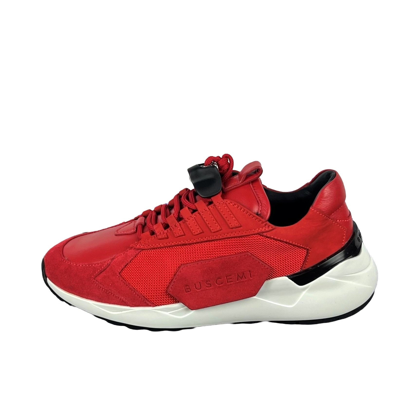 Buscemi Womens Run 2 Red Suede Sneakers SAMPLE | Positivo Clothing