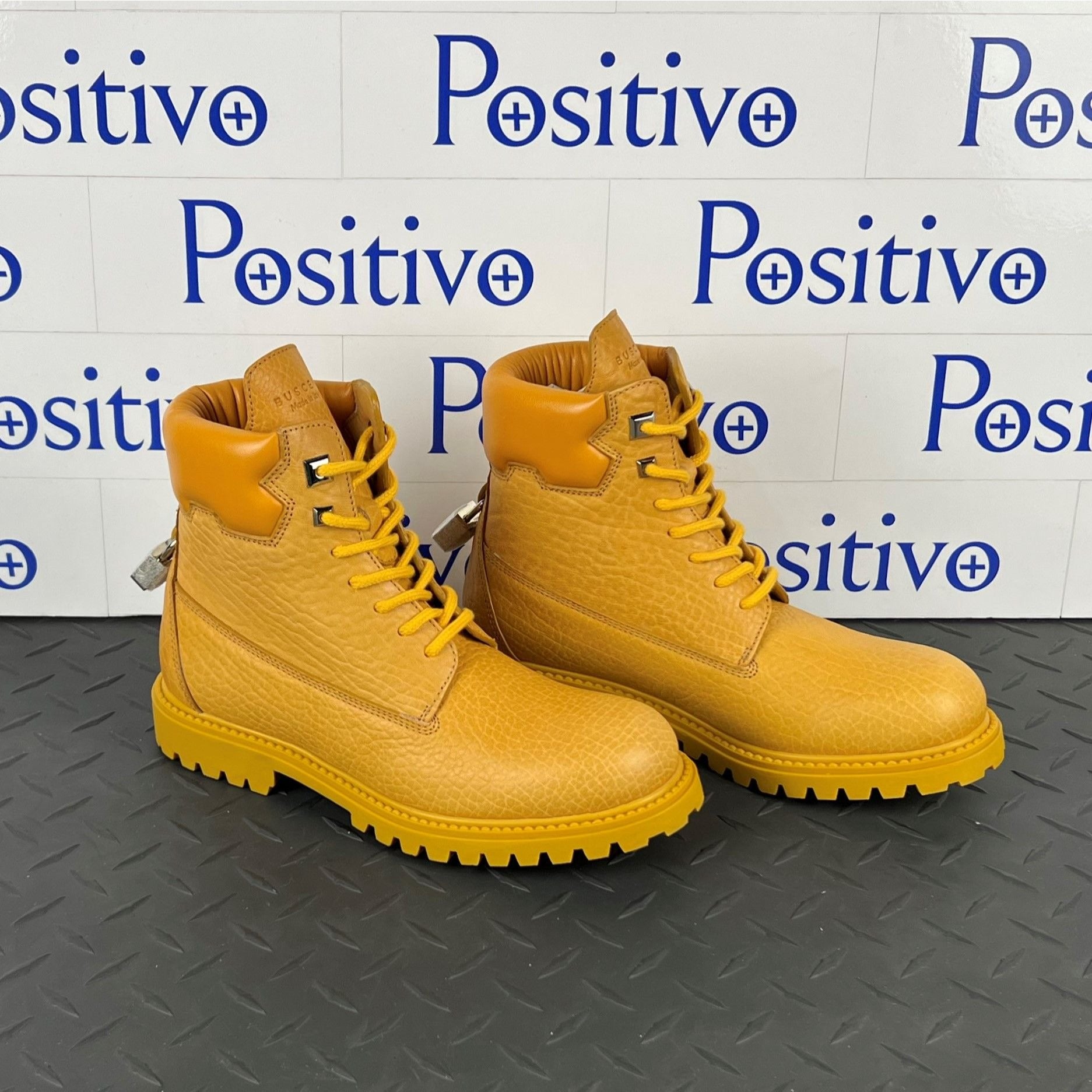 Buscemi Womens Site Boot Yellow Leather Boots SAMPLE | Positivo Clothing