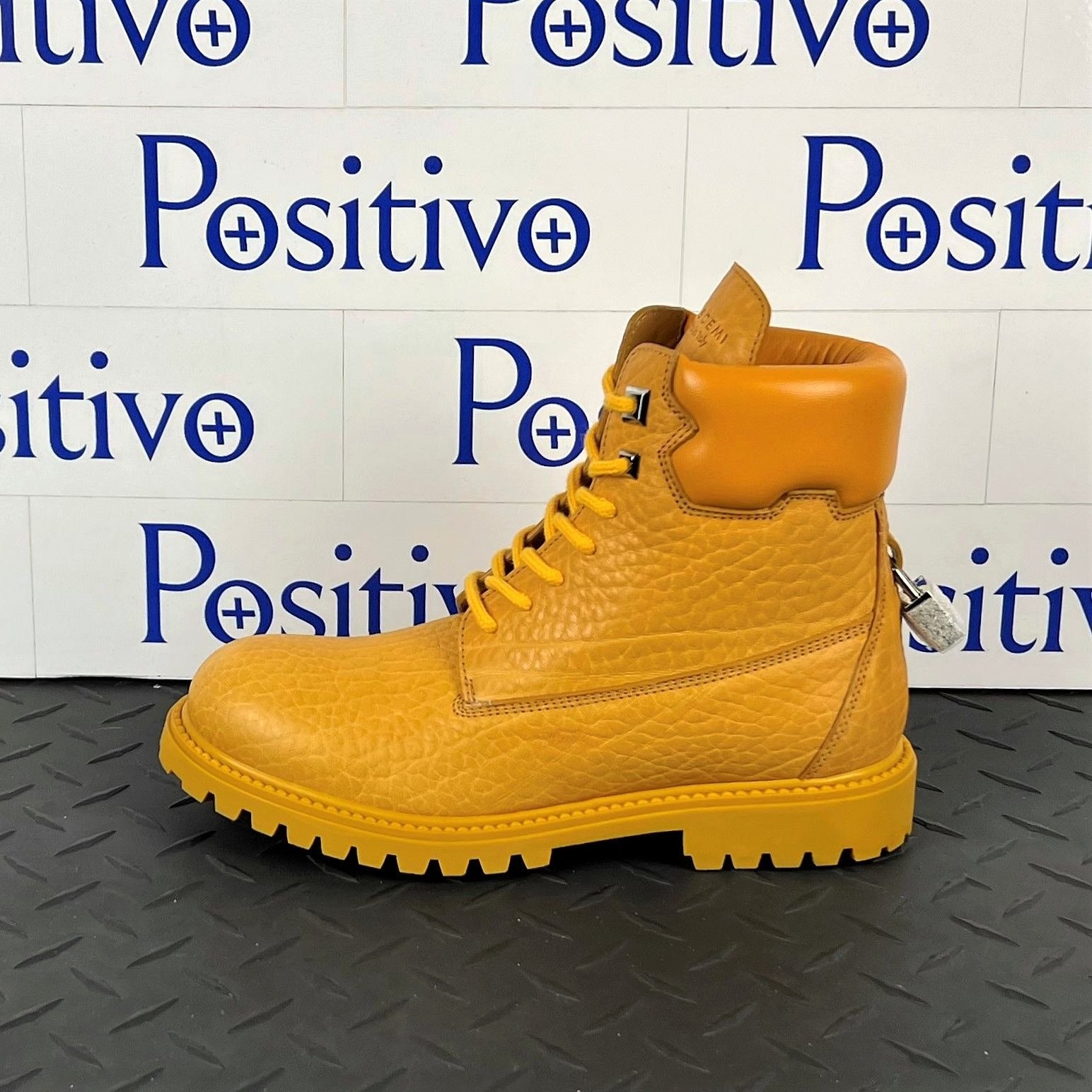 Buscemi Womens Site Boot Yellow Leather Boots SAMPLE | Positivo Clothing