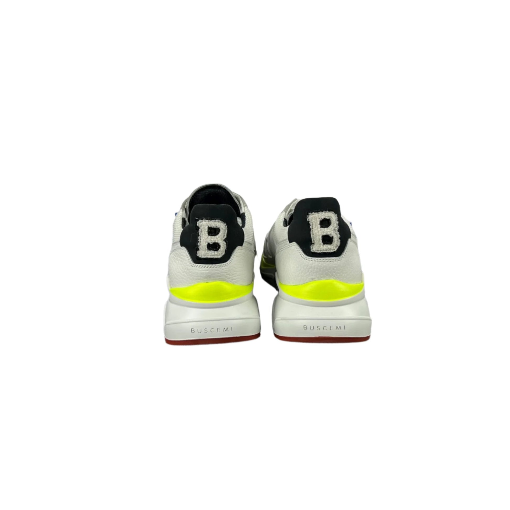 Buscemi Mens B Runner White Leather Sneakers SAMPLE | Positivo Clothing