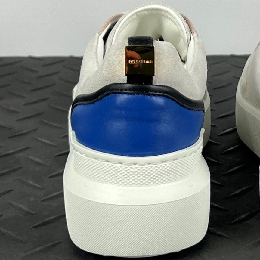Buscemi Womens Ninna White Trio Leather Sneakers | Positivo Clothing