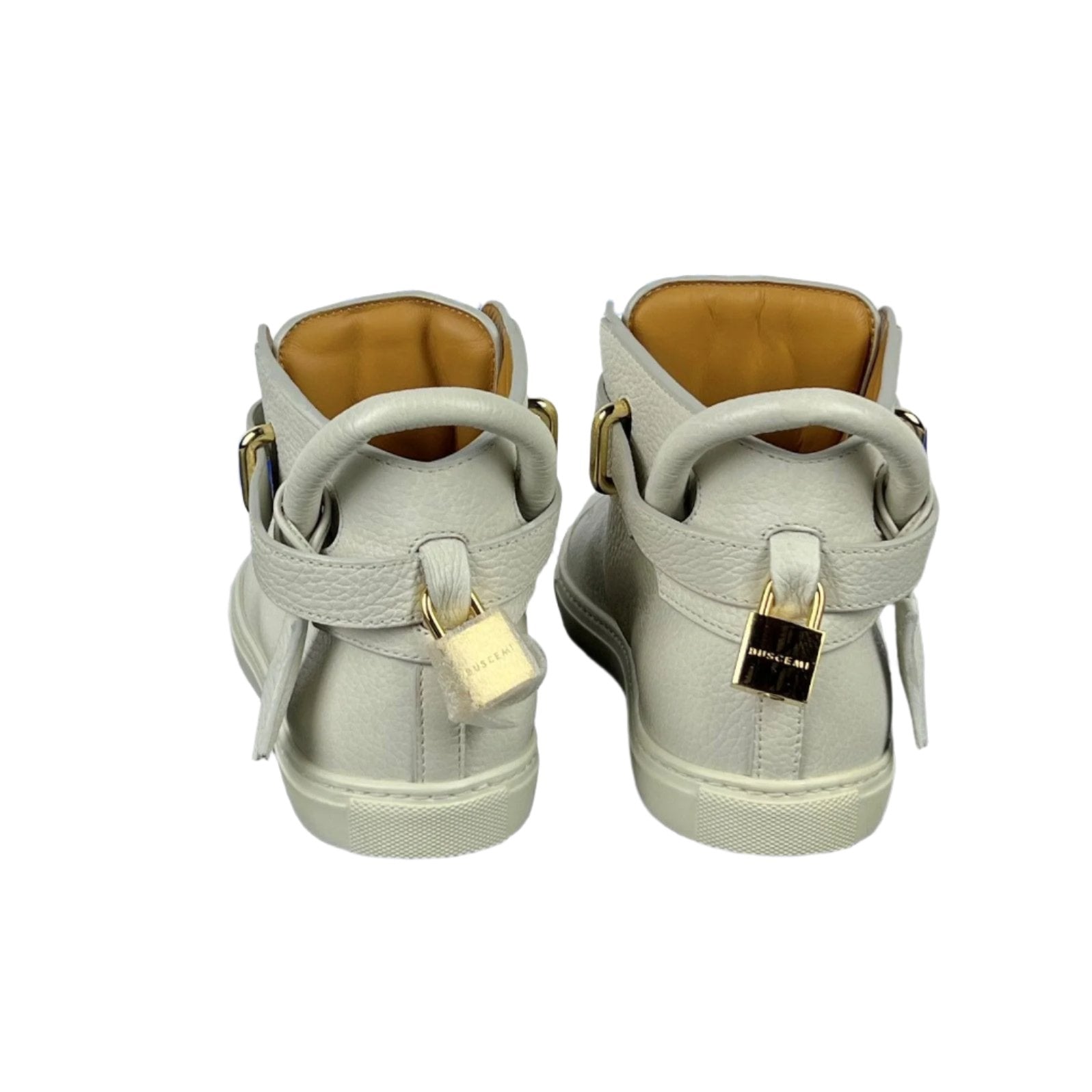 Buscemi Mens 100MM Off White Leather Sneakers SAMPLE | Positivo Clothing