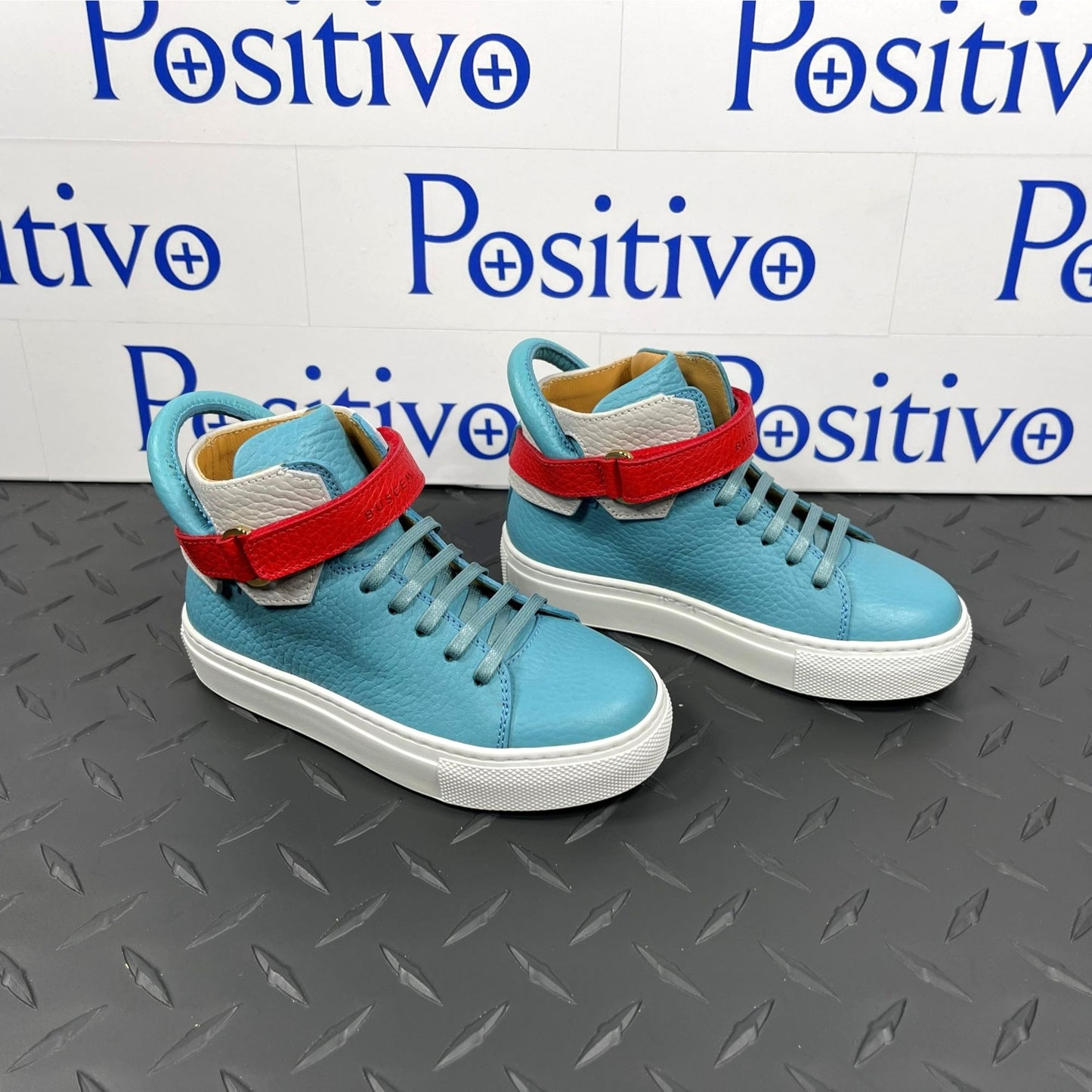 Buscemi 100MM Kid Oxygen Tricolor Leather Sneakers