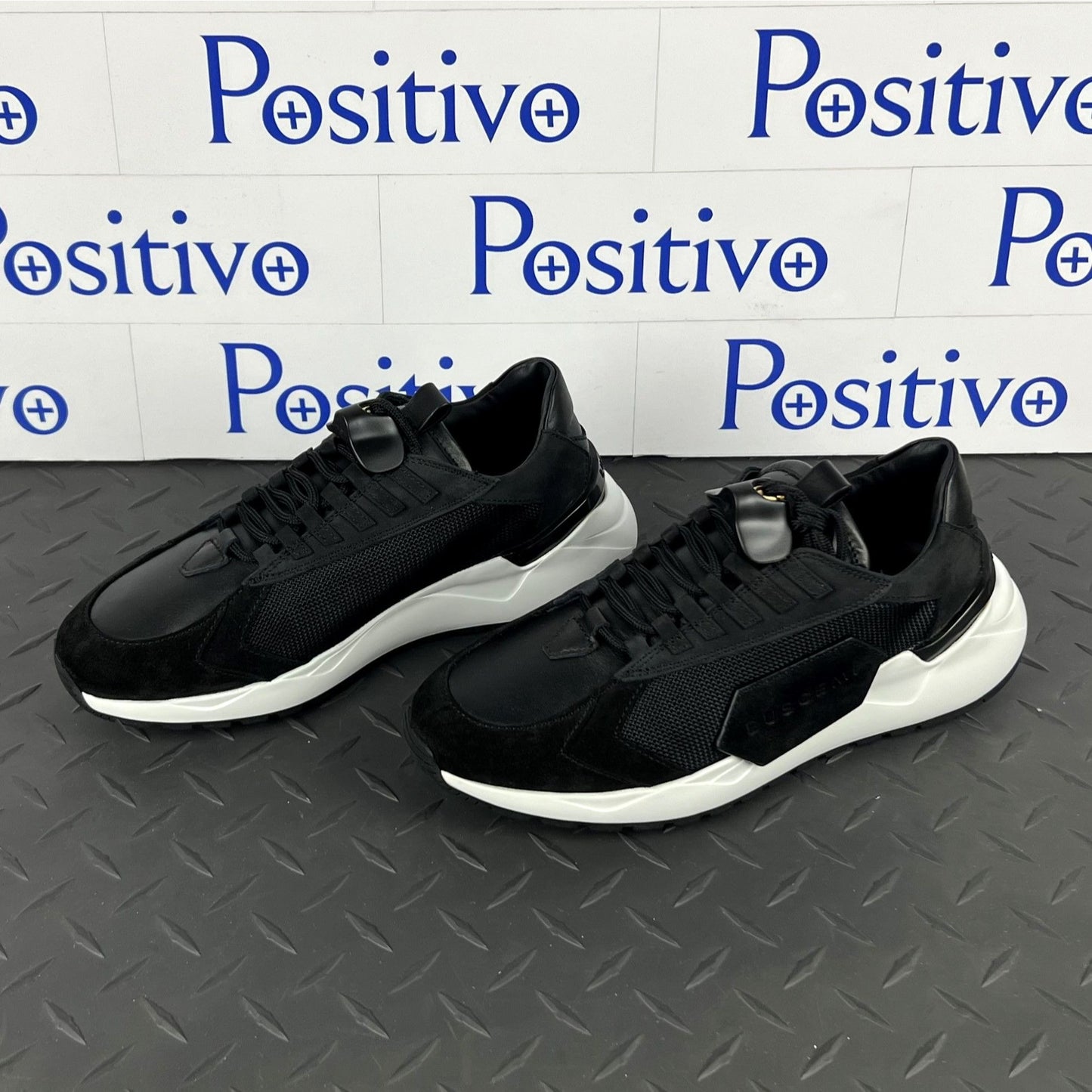 Buscemi Womens Run 2 Black Suede Sneakers SAMPLE | Positivo Clothing