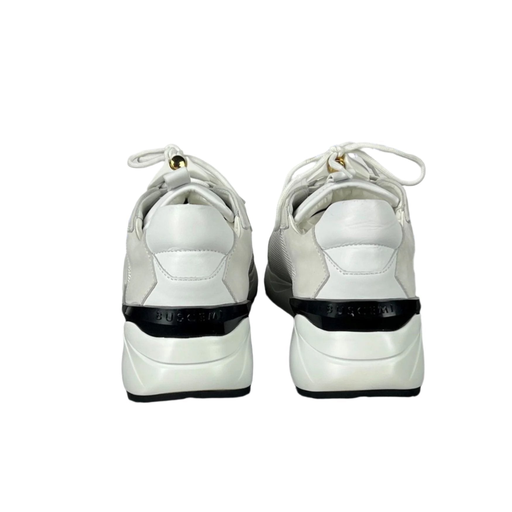 Buscemi Mens Run 2 White Suede Sneakers SAMPLE | Positivo Clothing