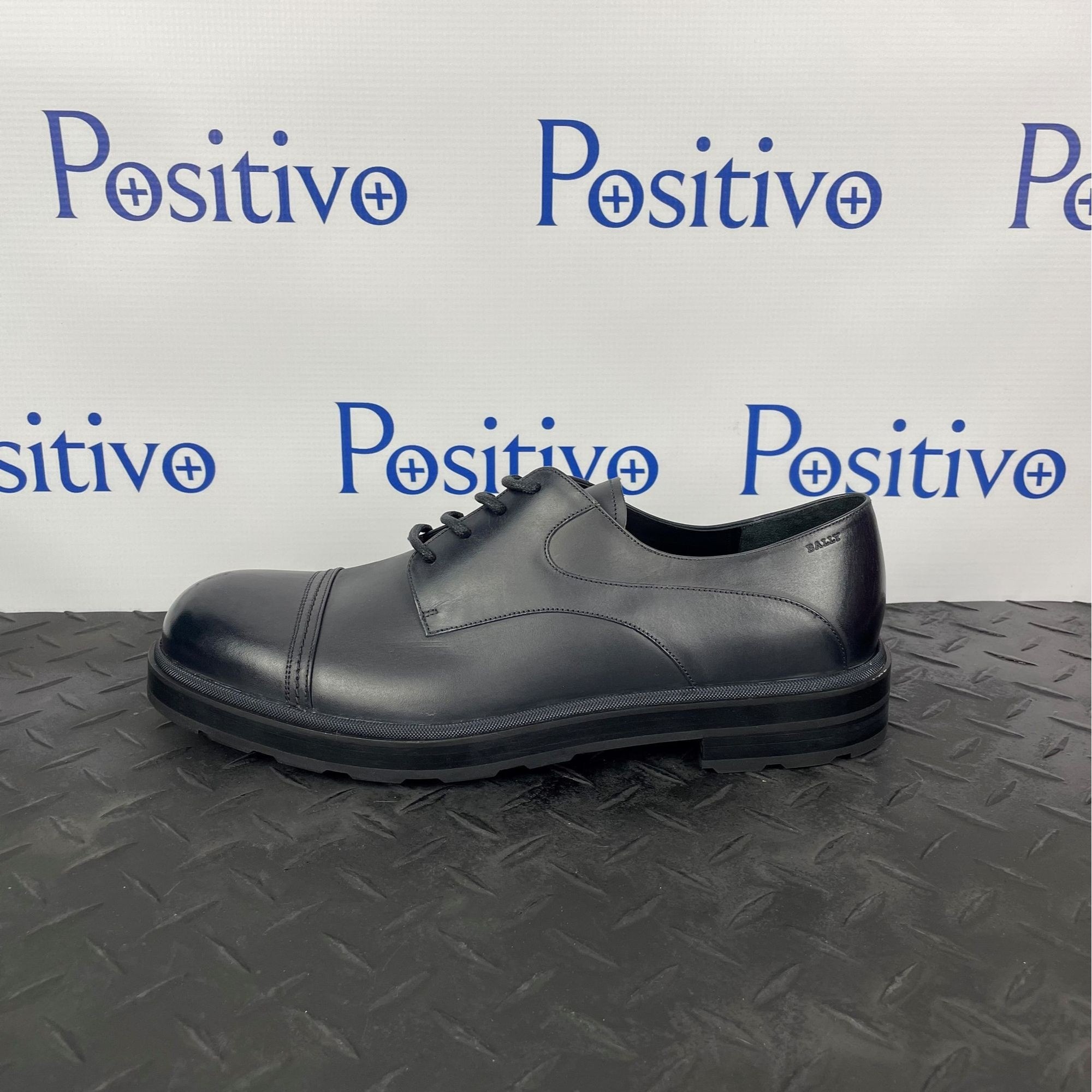 Bally Corvin Black Leather Derby Shoes | Positivo Clothing