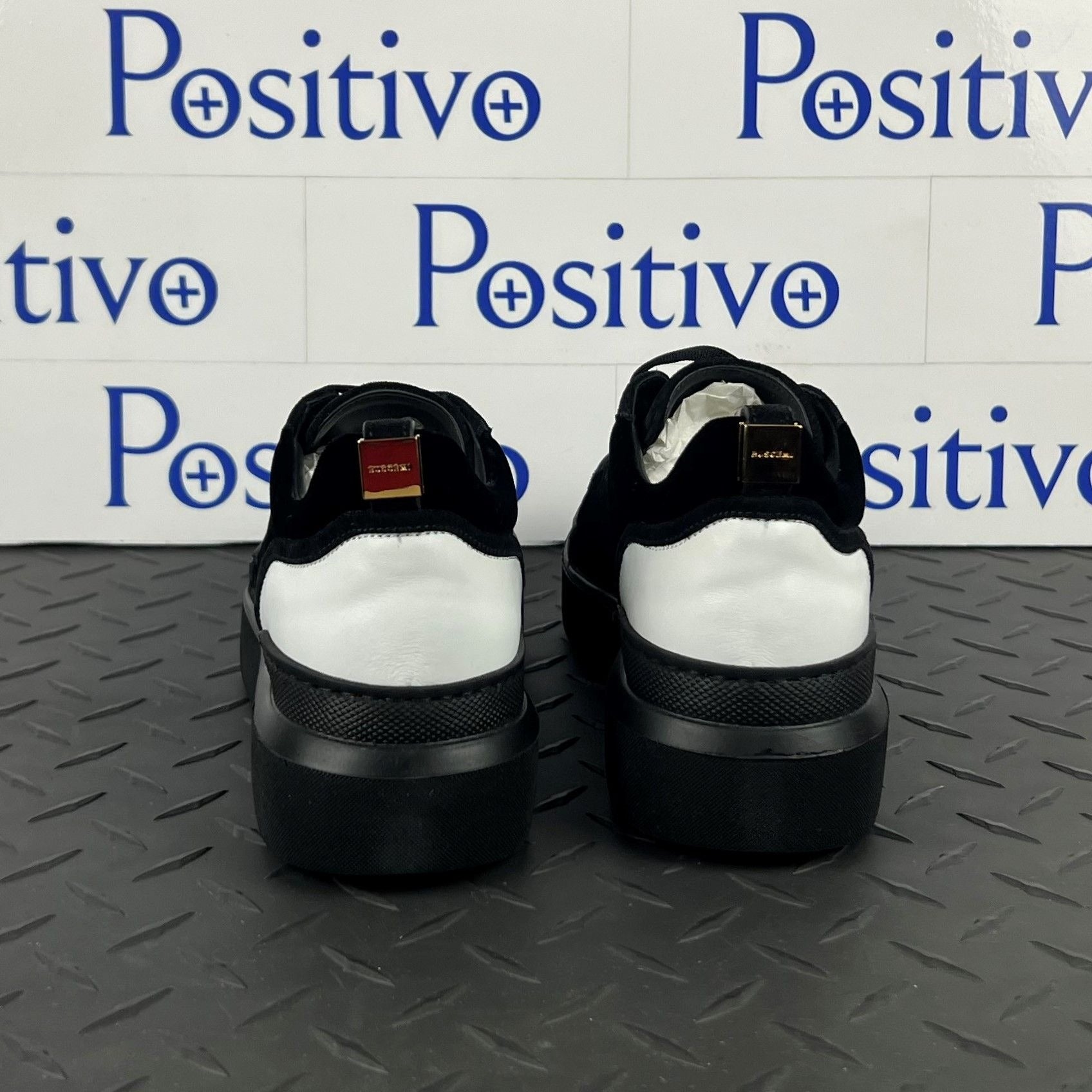Buscemi Ninna Velvet Black Leather Sneakers | Positivo Clothing