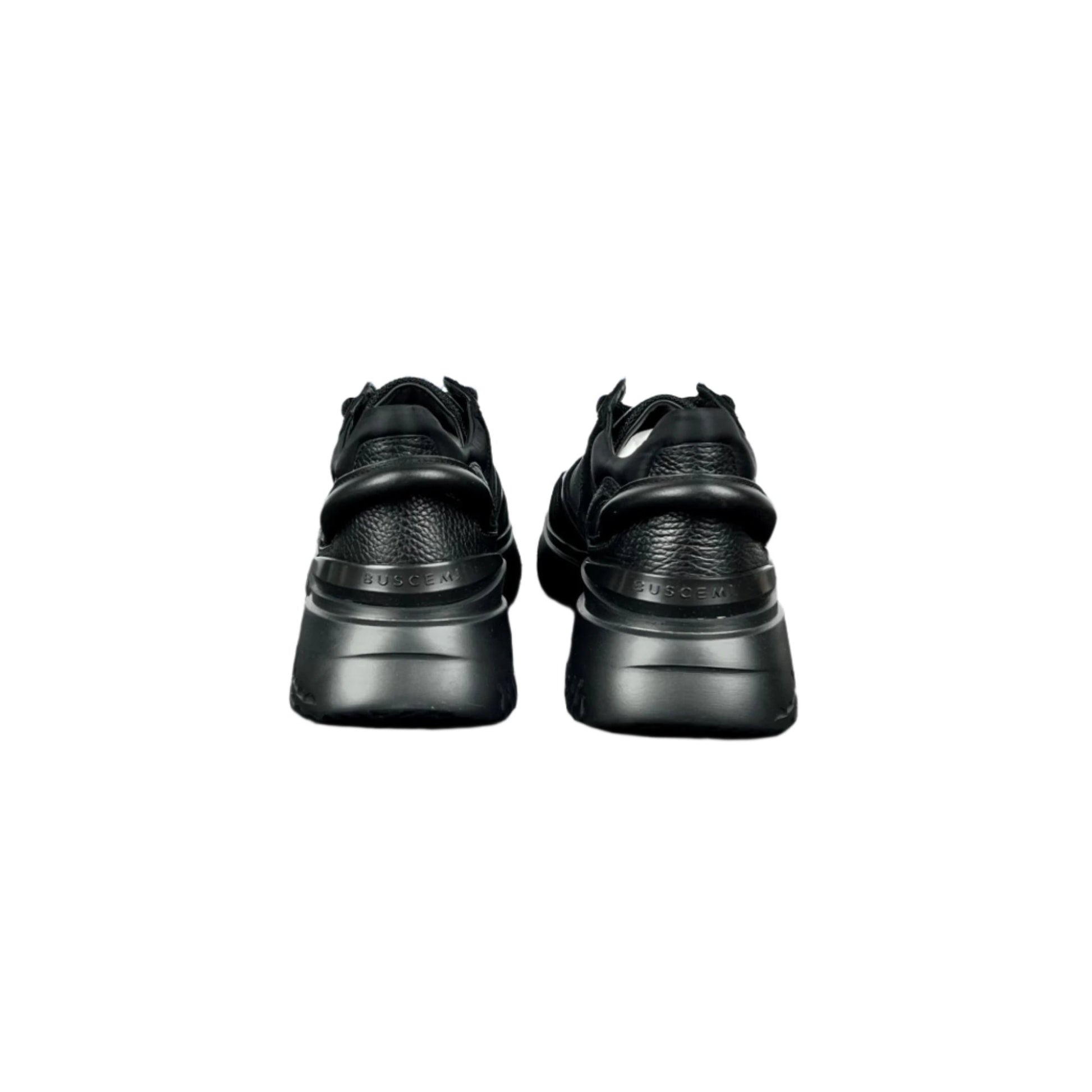 Buscemi Veloce Tonal Black Leather Sneakers | Positivo Clothing