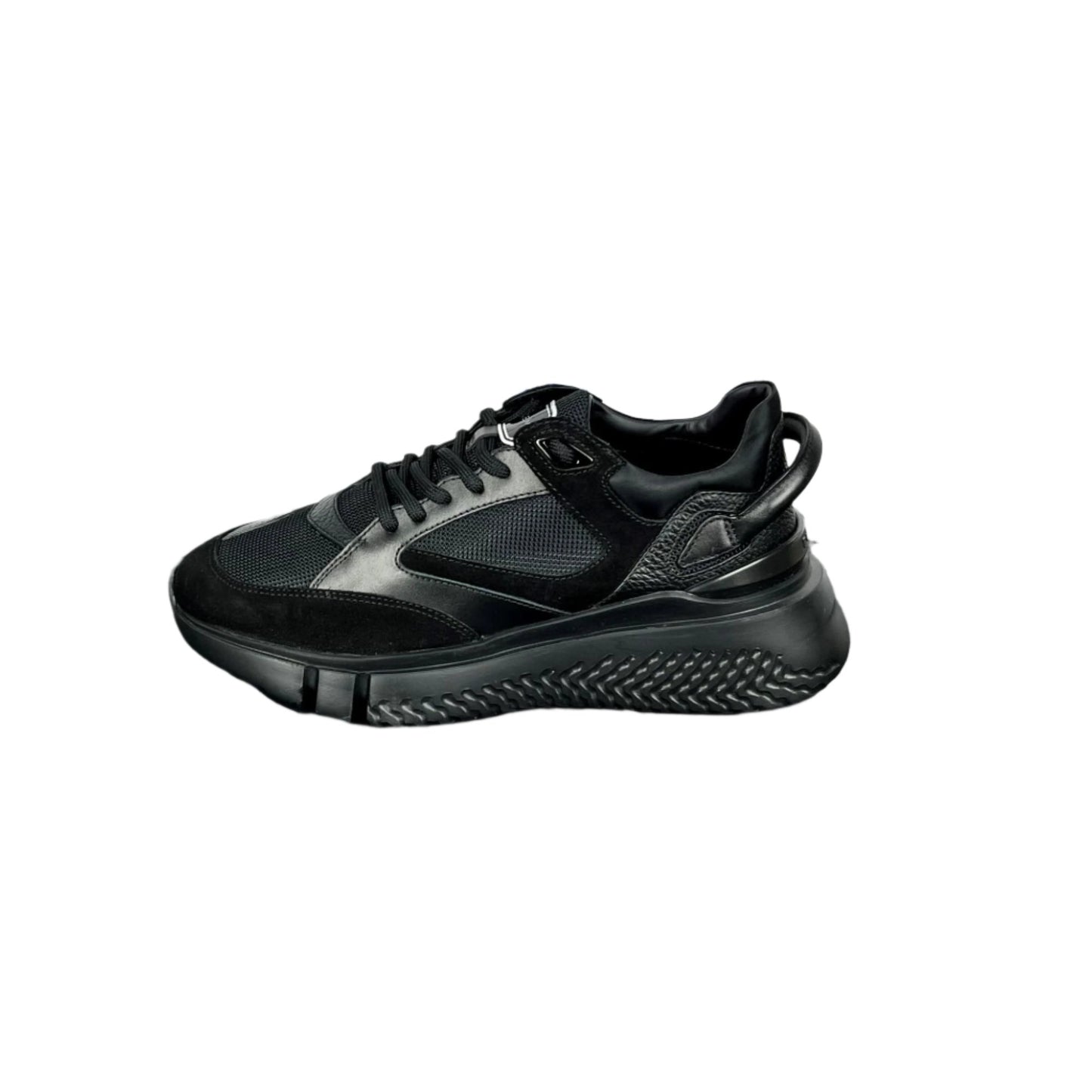 Buscemi Veloce Tonal Black Leather Sneakers | Positivo Clothing