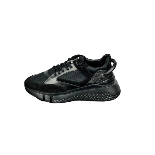 Buscemi Veloce Tonal Black Leather Sneakers | Positivo Clothing
