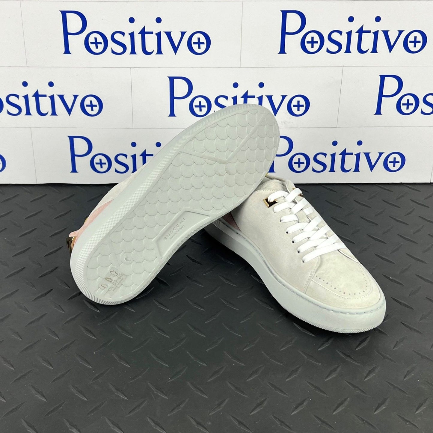 Buscemi Women's Uno Sport White Trio Leather Sneakers