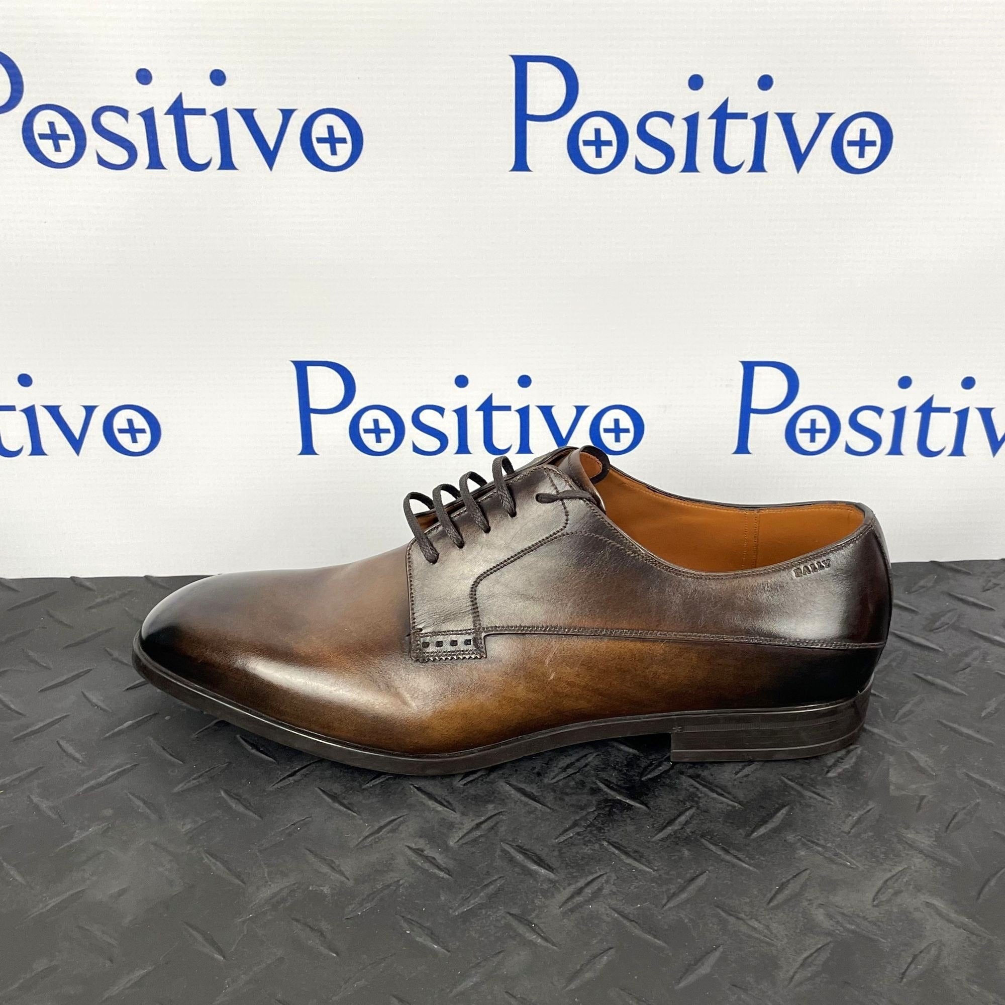 Bally Lantel Brown Leather Derby Shoes | Positivo Clothing