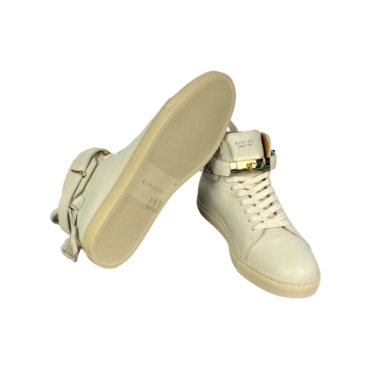 Buscemi Men's 100MM Avorio Leather Sneakers SAMPLE