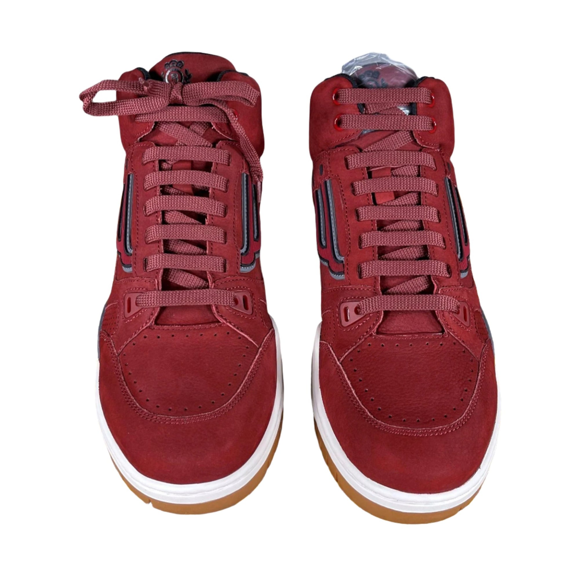 Bally King Red Leather High Top Sneakers - Positivo Clothing