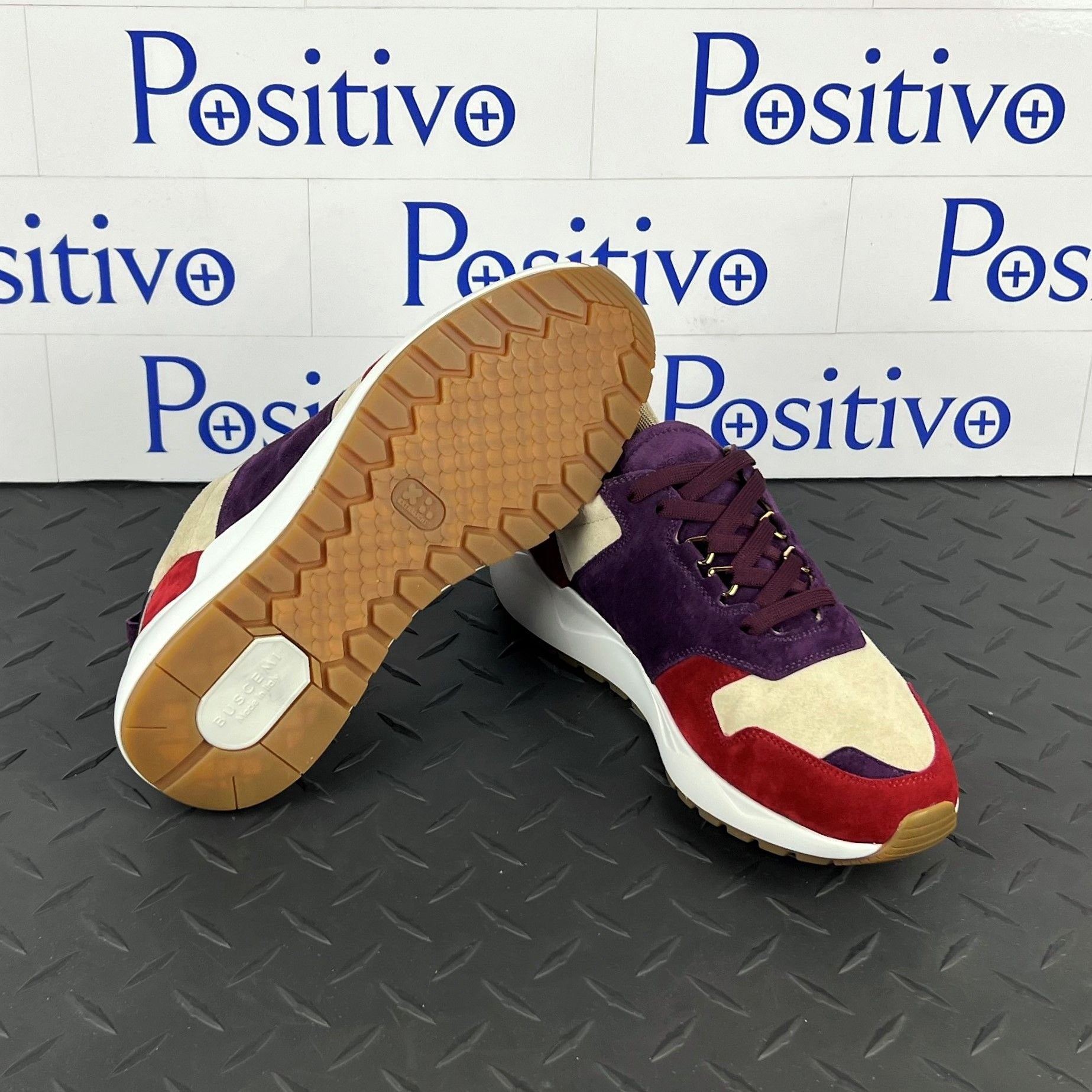 Buscemi Womens Ventura Angora Leather Sneakers | Positivo Clothing