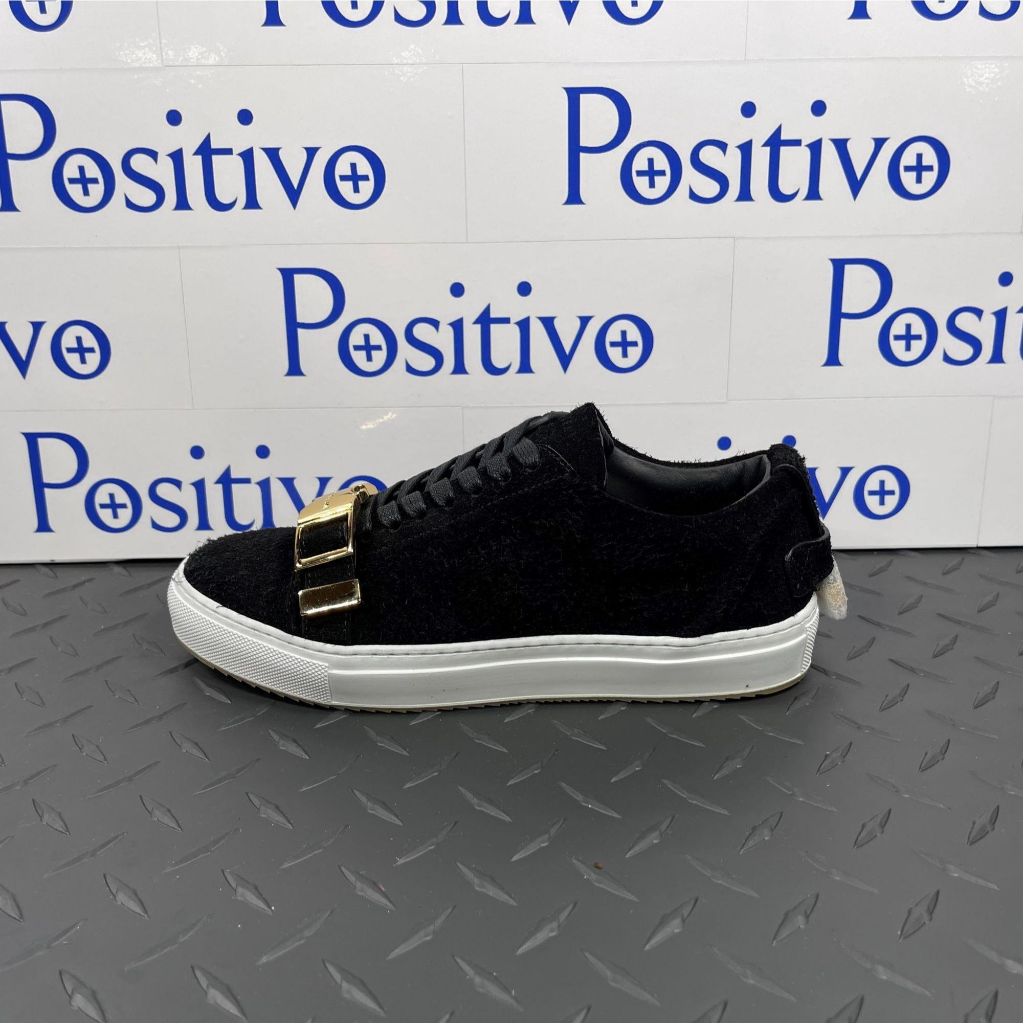 Buscemi  50MM Black Hairy Black Suede Sneakers | Positivo Clothing
