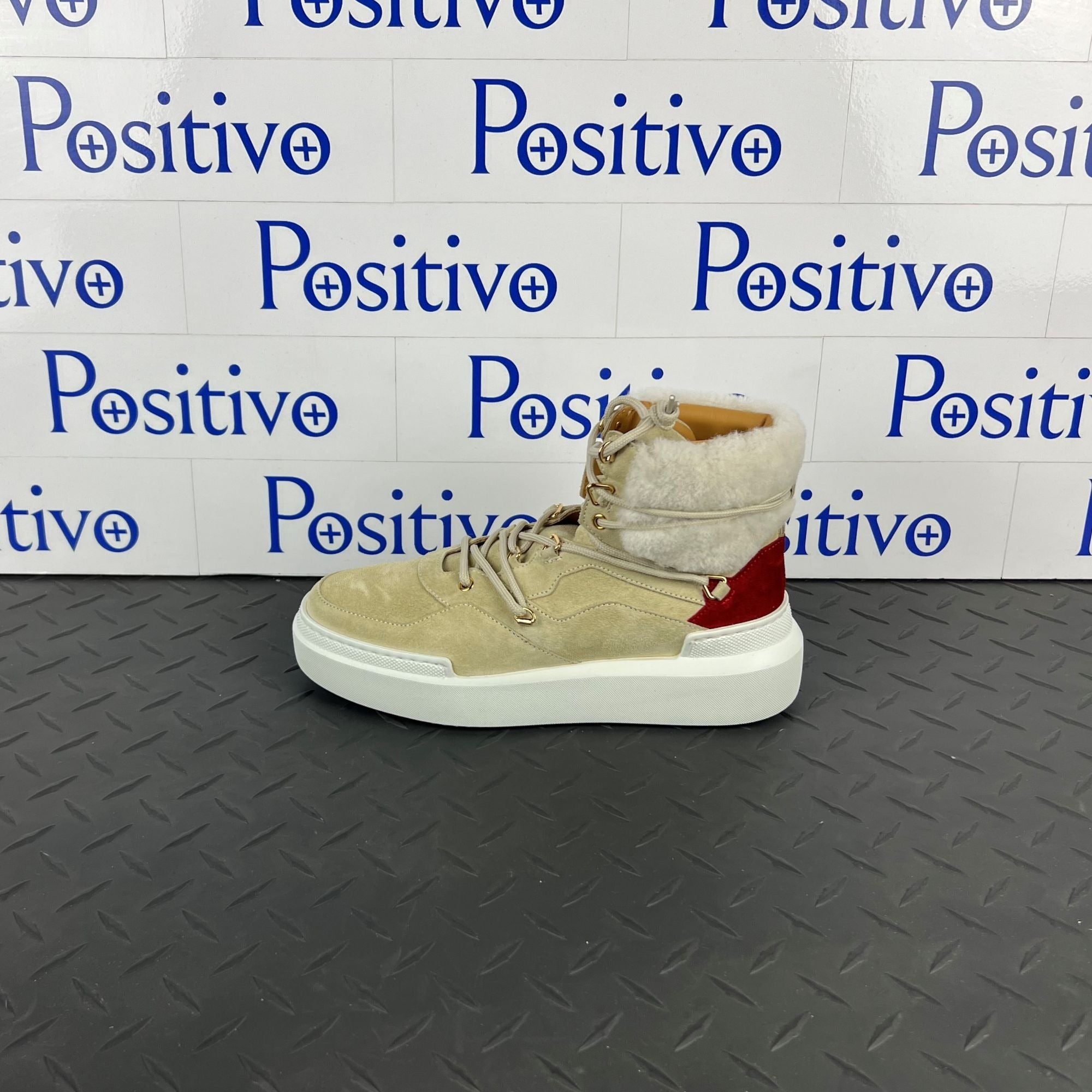 Buscemi Womens Victoria Angora Leather Sneakers | Positivo Clothing