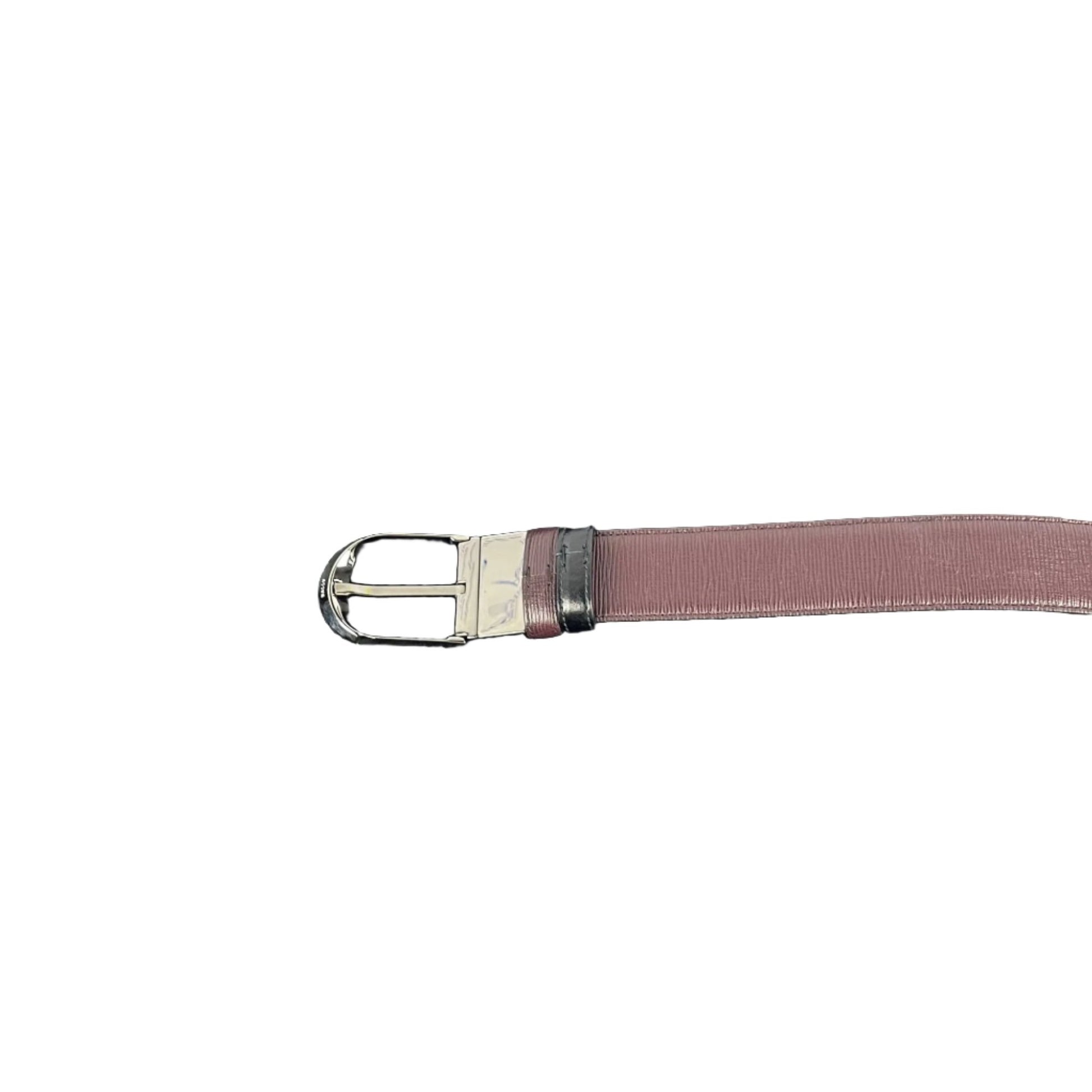 Bally Deming Prune Leather Adjustable/Reversible Belt | Positivo Clothing