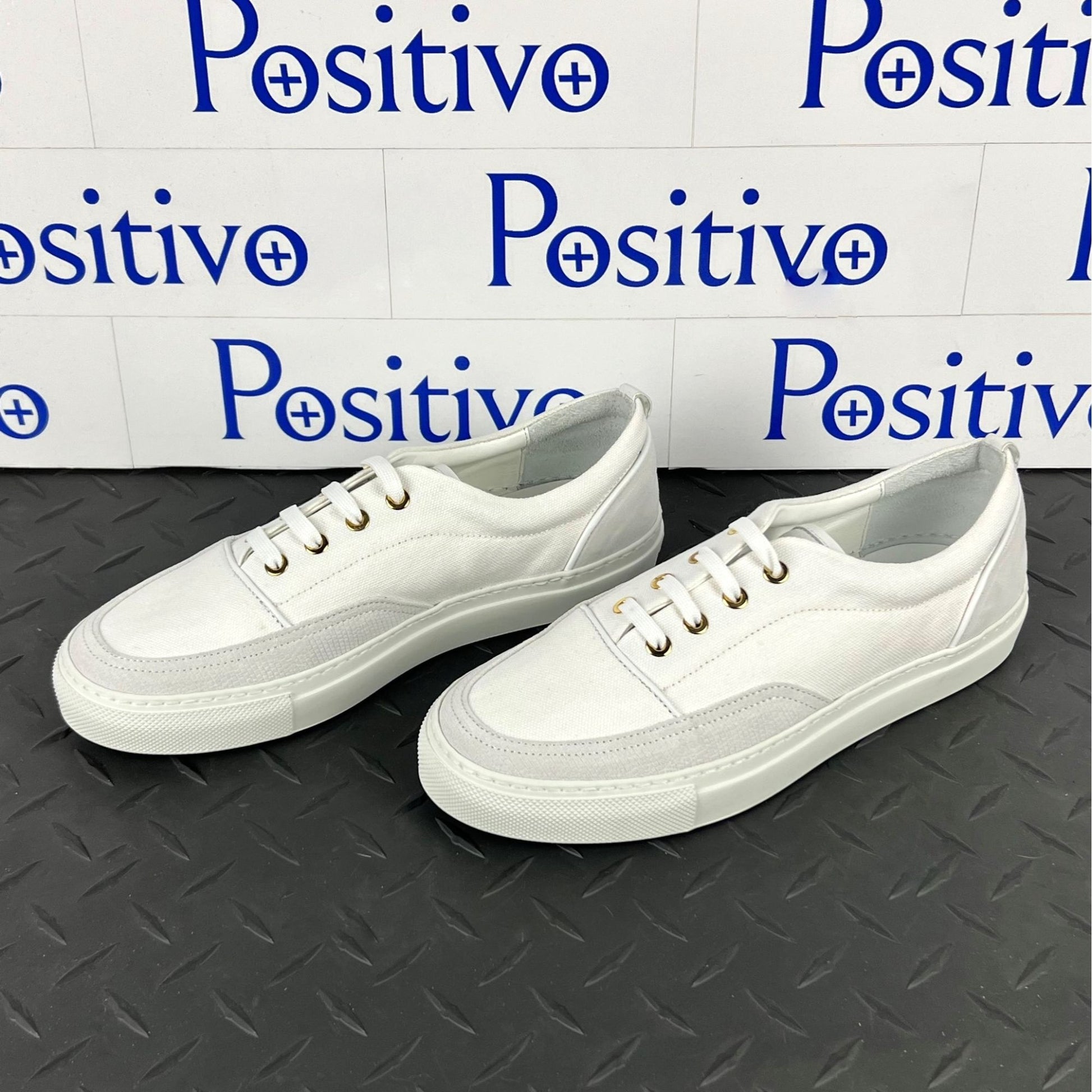 Buscemi Womens Cali White Leather Low top Sneaker SAMPLE | Positivo Clothing