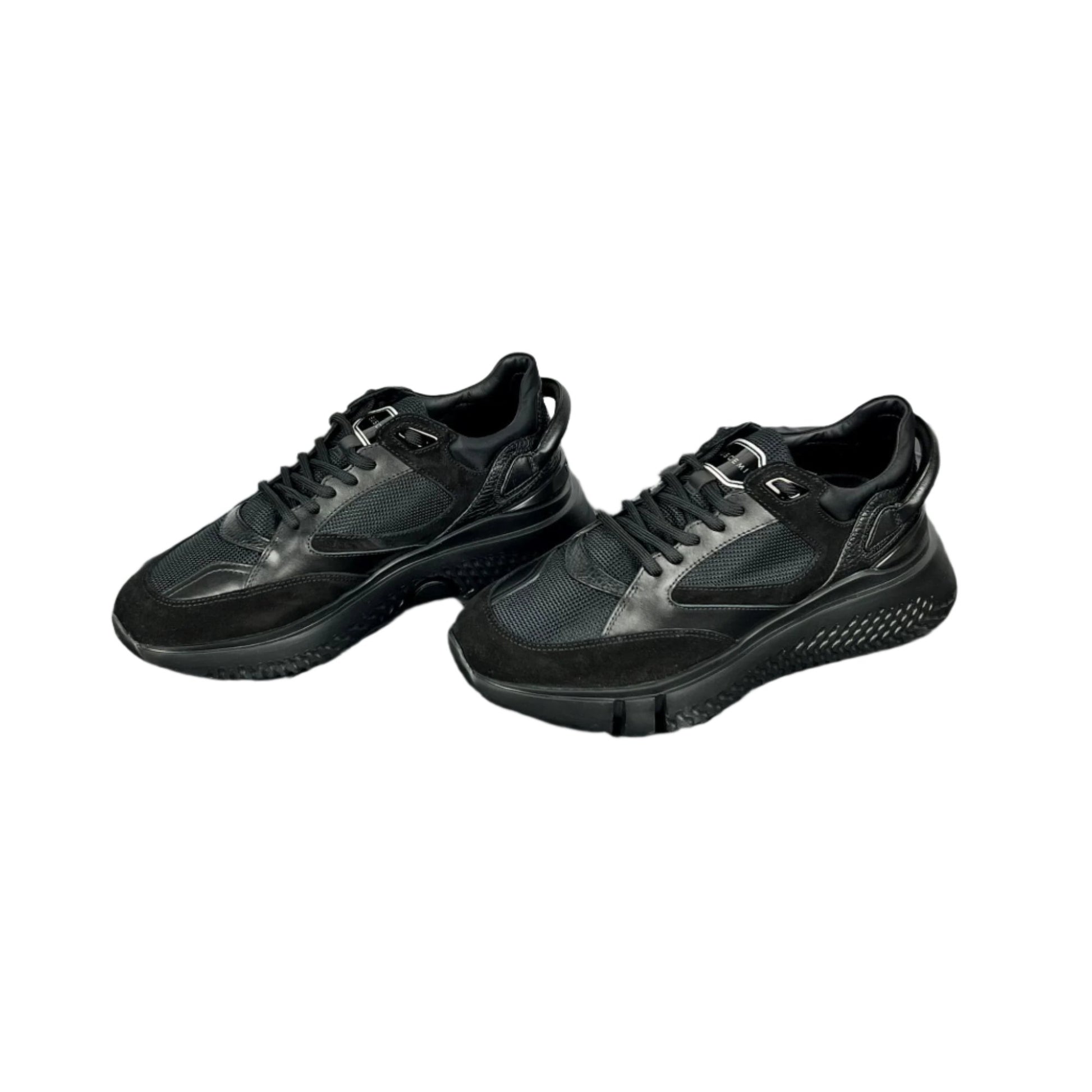 Buscemi Veloce Tonal Black Leather Sneakers | Positivo Clothing