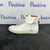 Buscemi Men's 125MM White/White Leather Sneakers