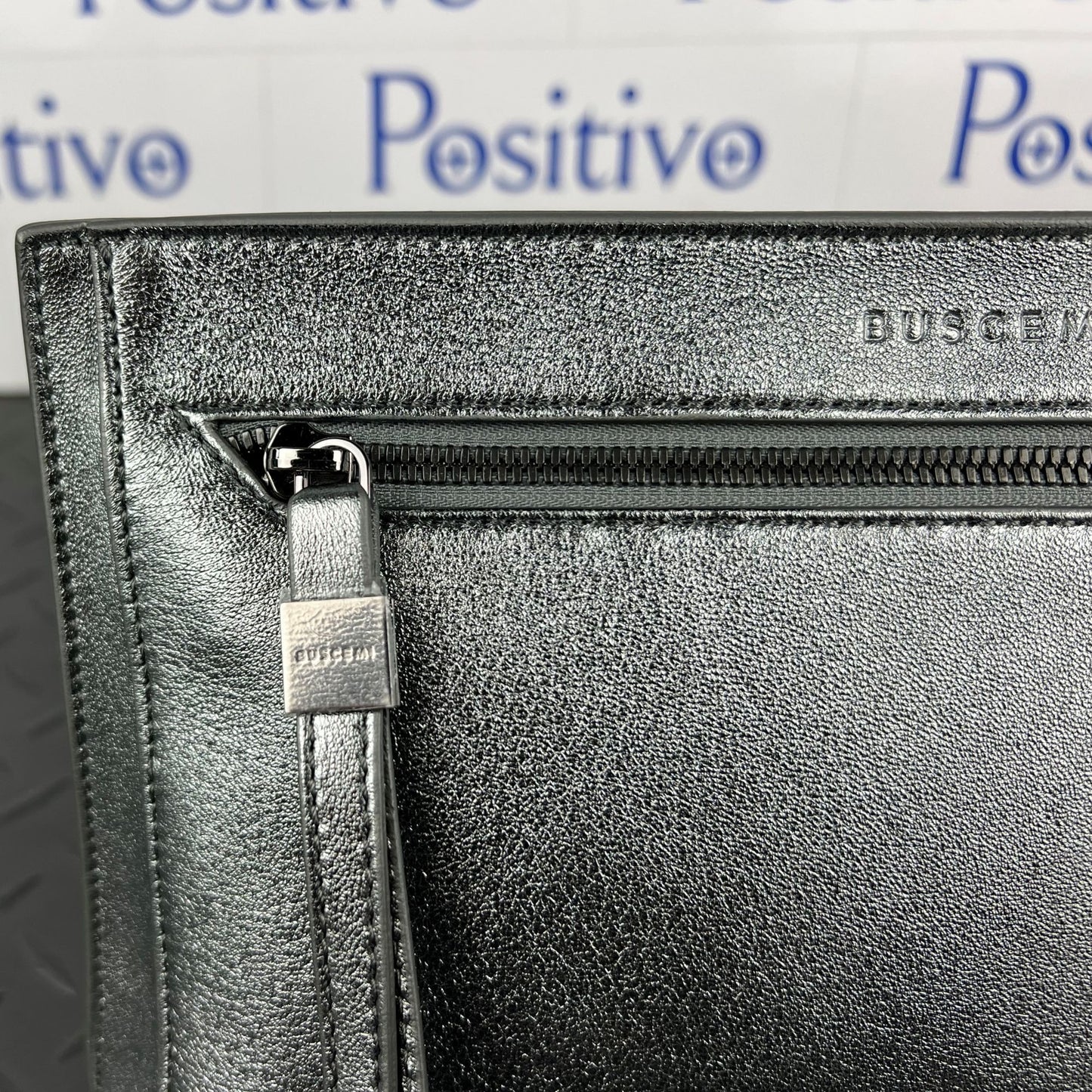 Buscemi Pouch Woman Silver Leather Bag | Positivo Clothing
