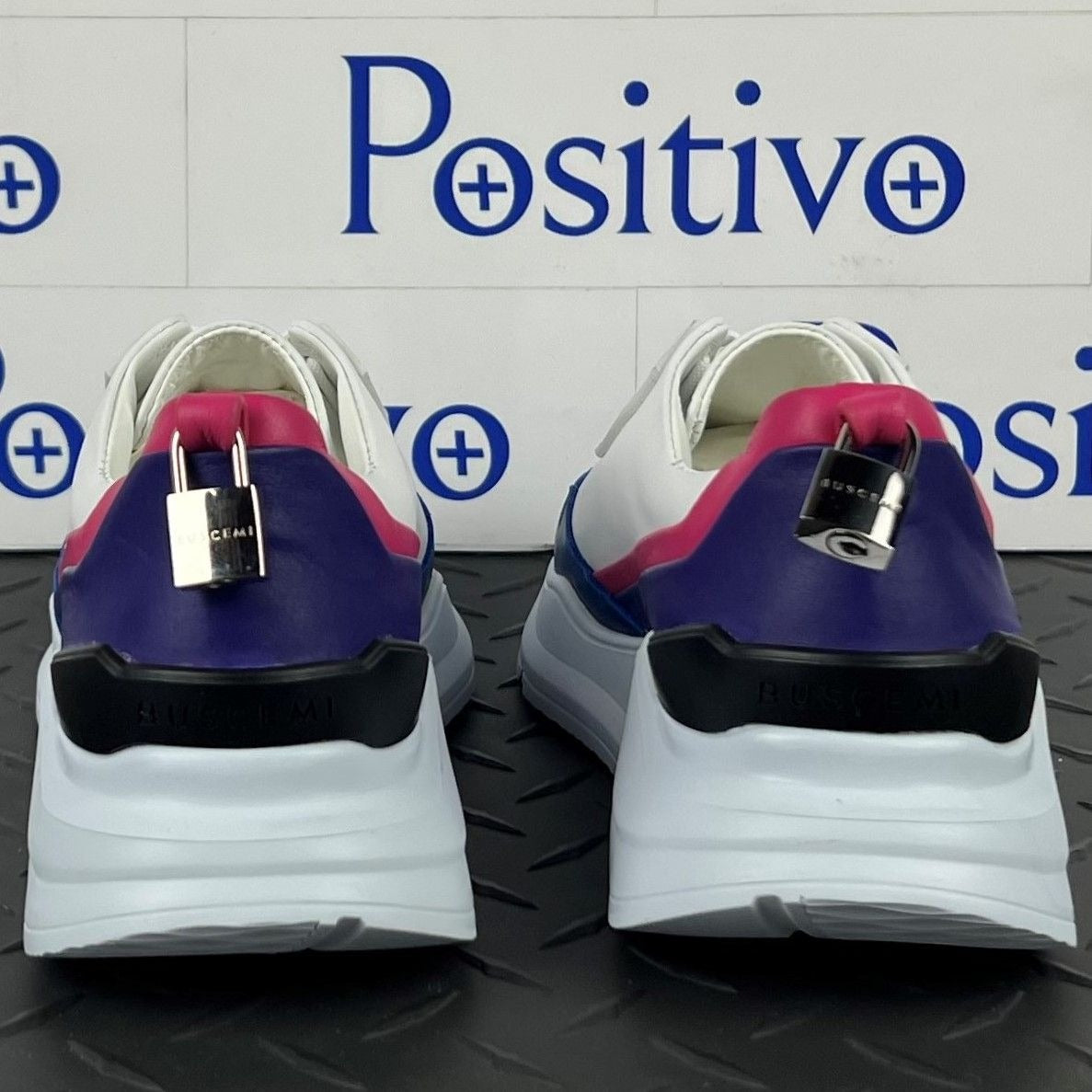 Buscemi Womens Strada Purple Trio Leather Sneakers | Positivo Clothing