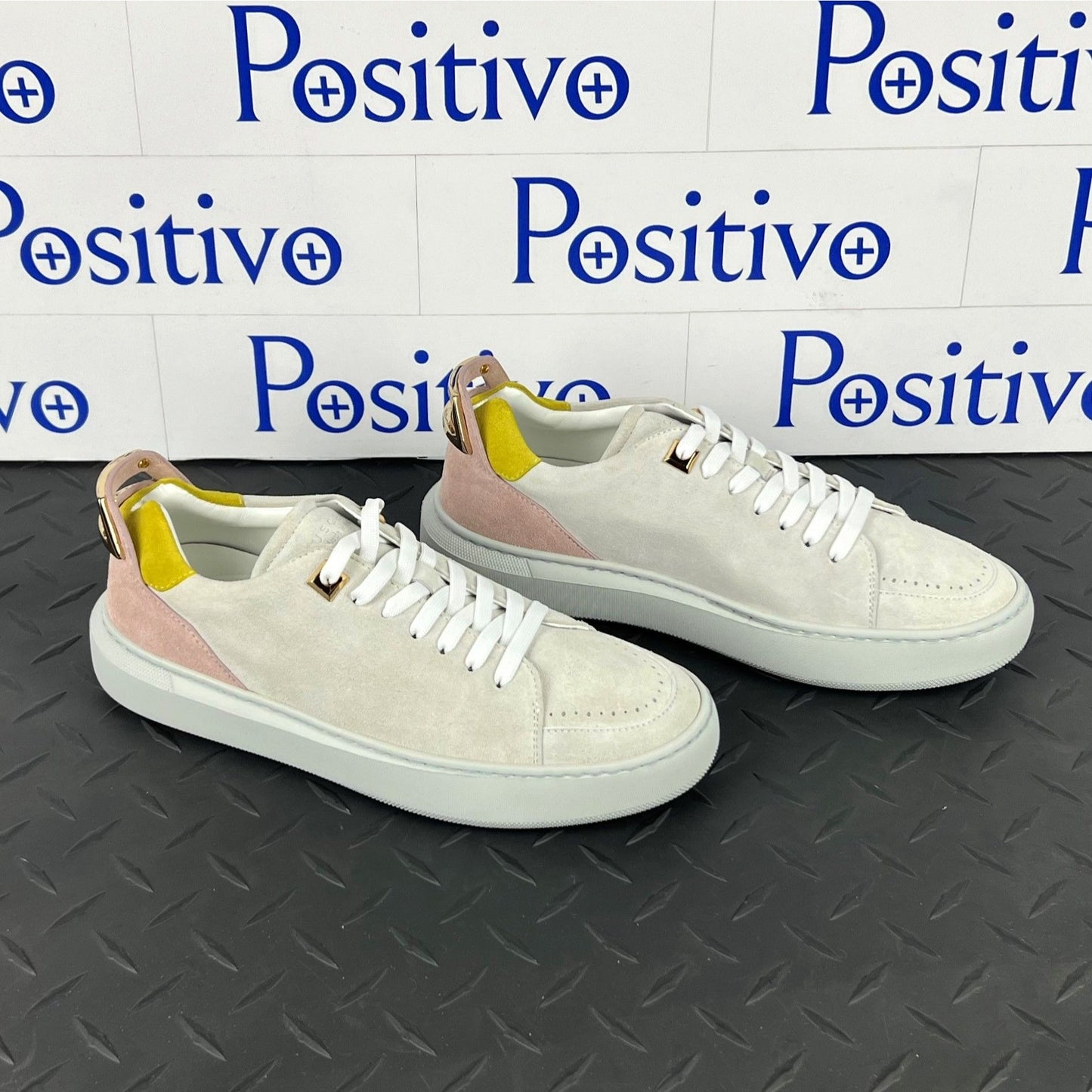 Buscemi Women's Uno Sport White Trio Leather Sneakers
