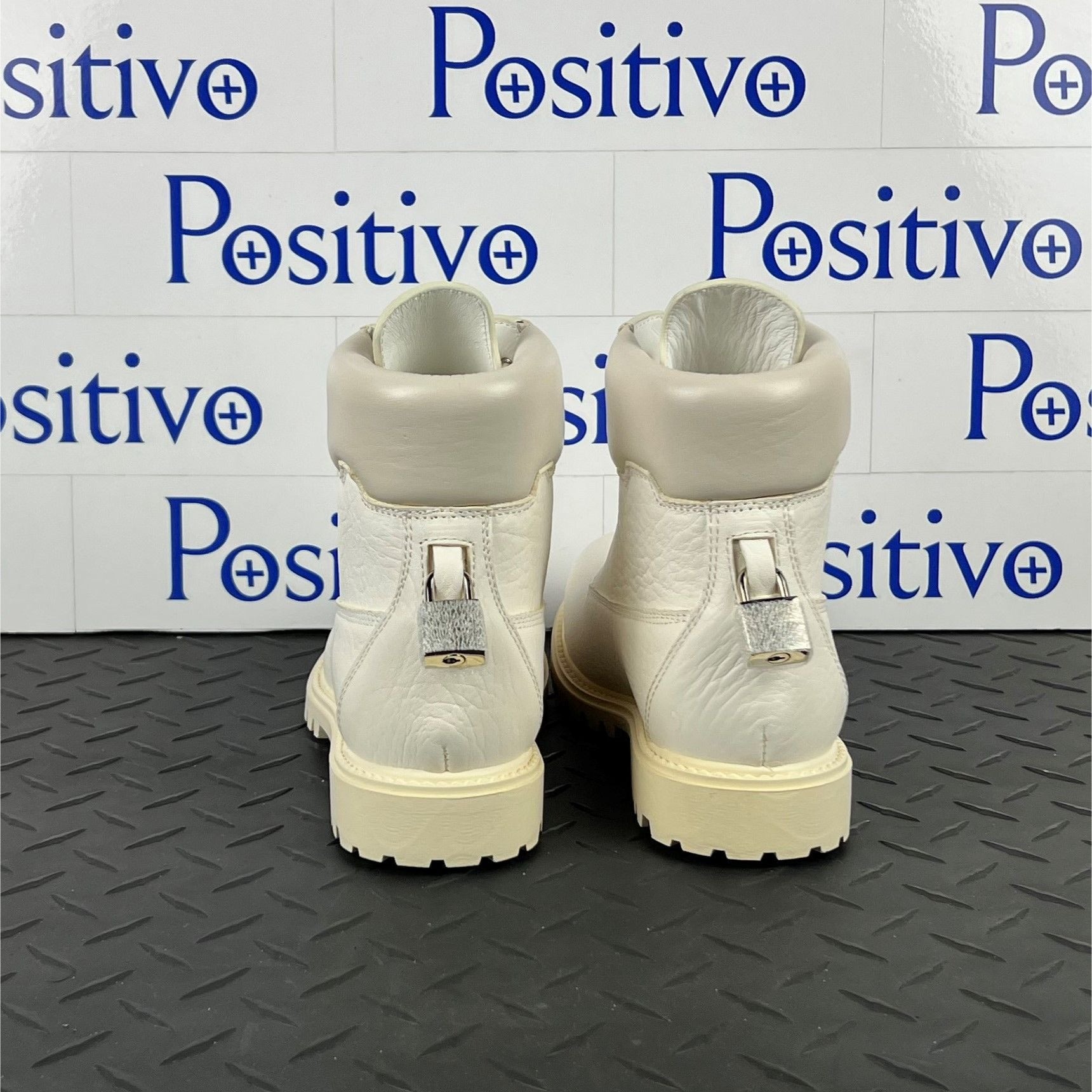 Buscemi Womens Site Boot Off White Leather Boots SAMPLE | Positivo Clothing