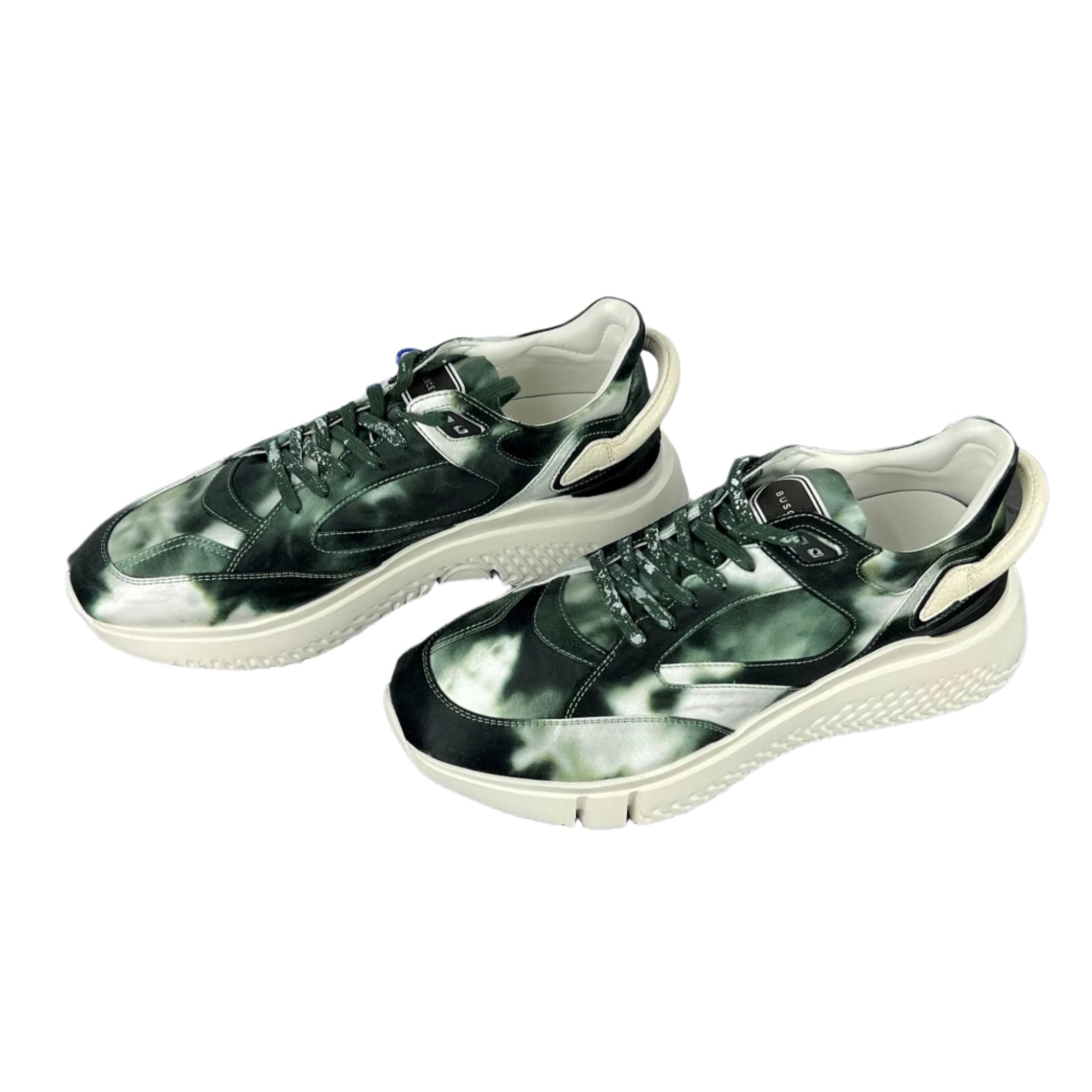 Buscemi Veloce Tie Dye Green Leather Sneakers SAMPLE | Positivo Clothing